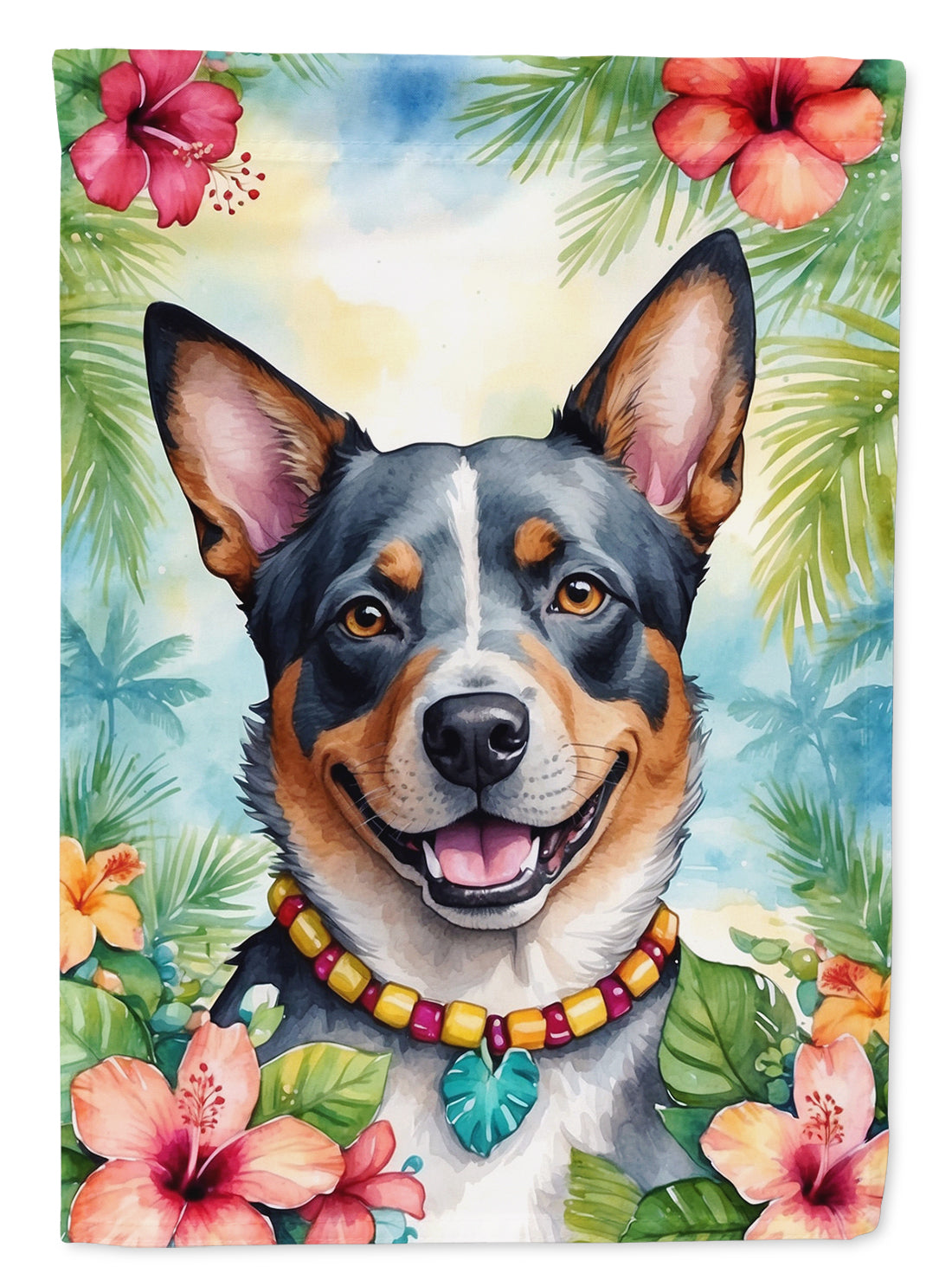 Buy this Australian Cattle Dog Luau House Flag