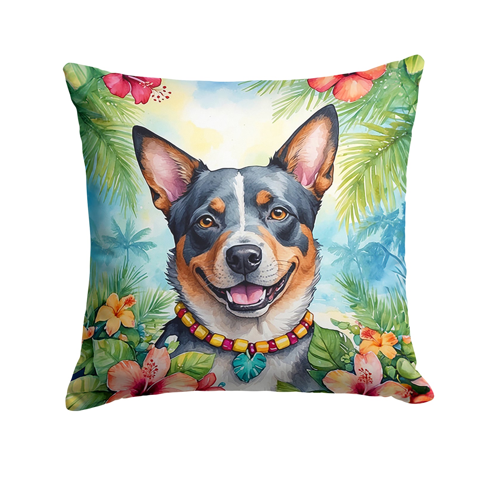 Buy this Australian Cattle Dog Luau Throw Pillow