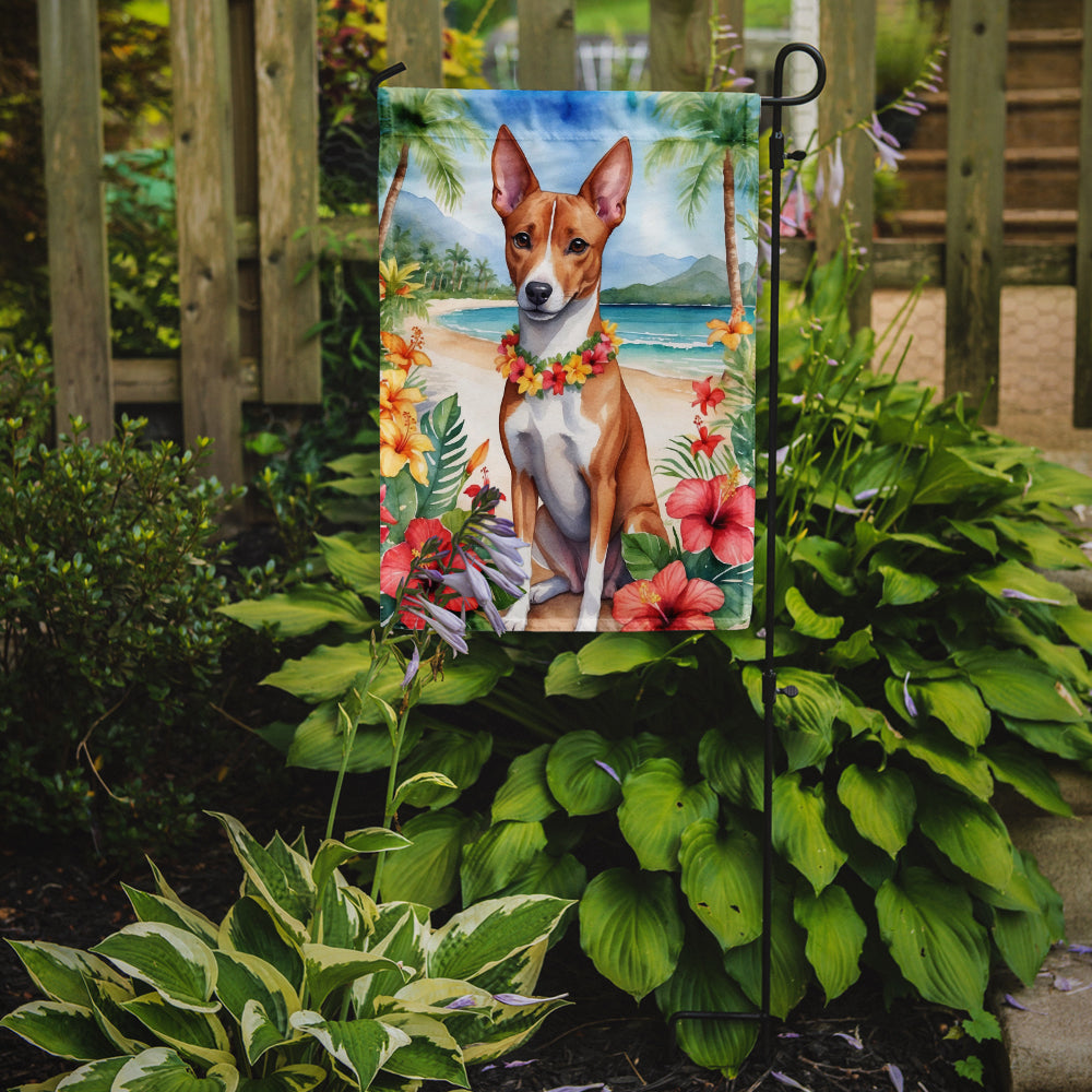 Buy this Basenji Luau Garden Flag