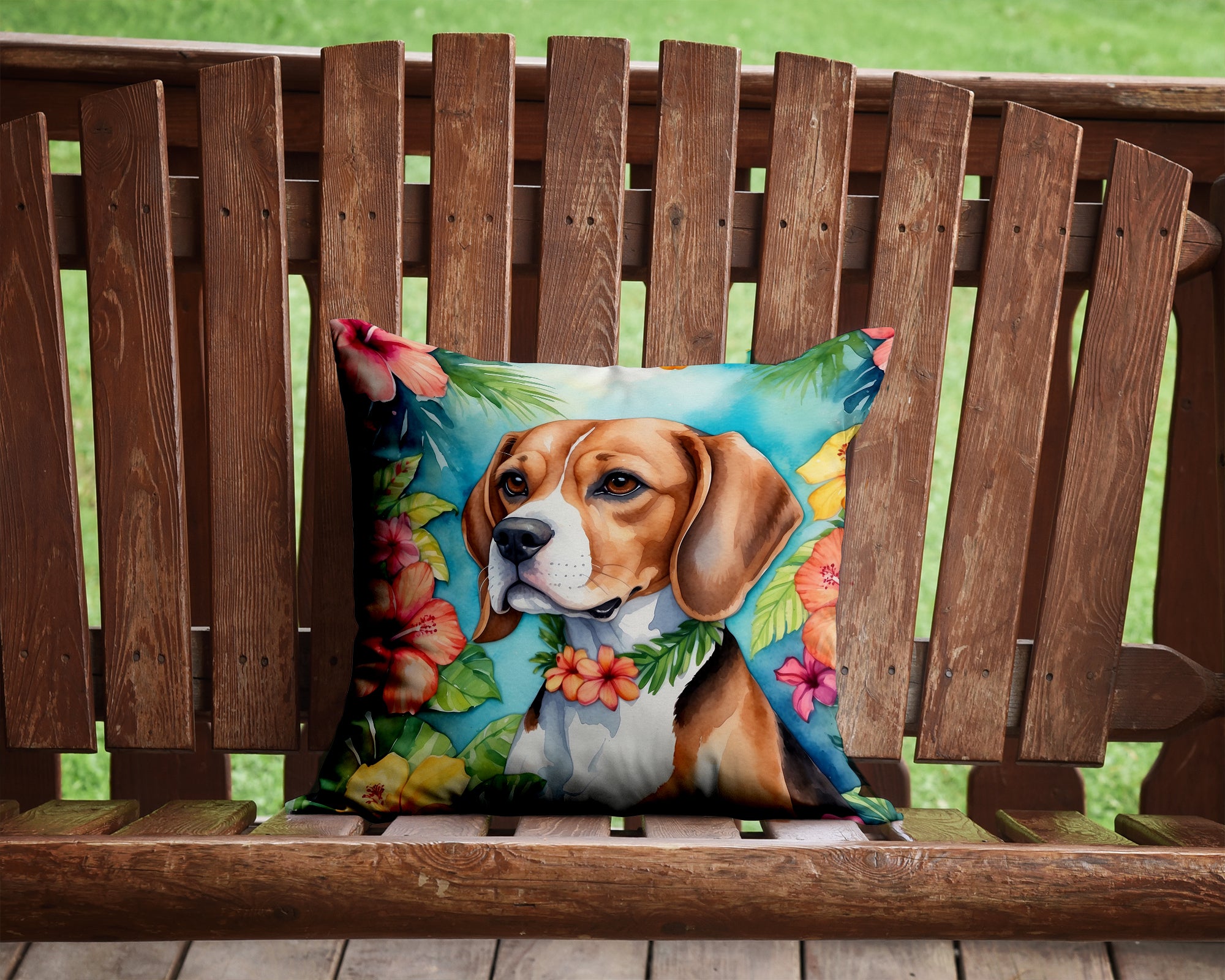 Buy this Beagle Luau Throw Pillow