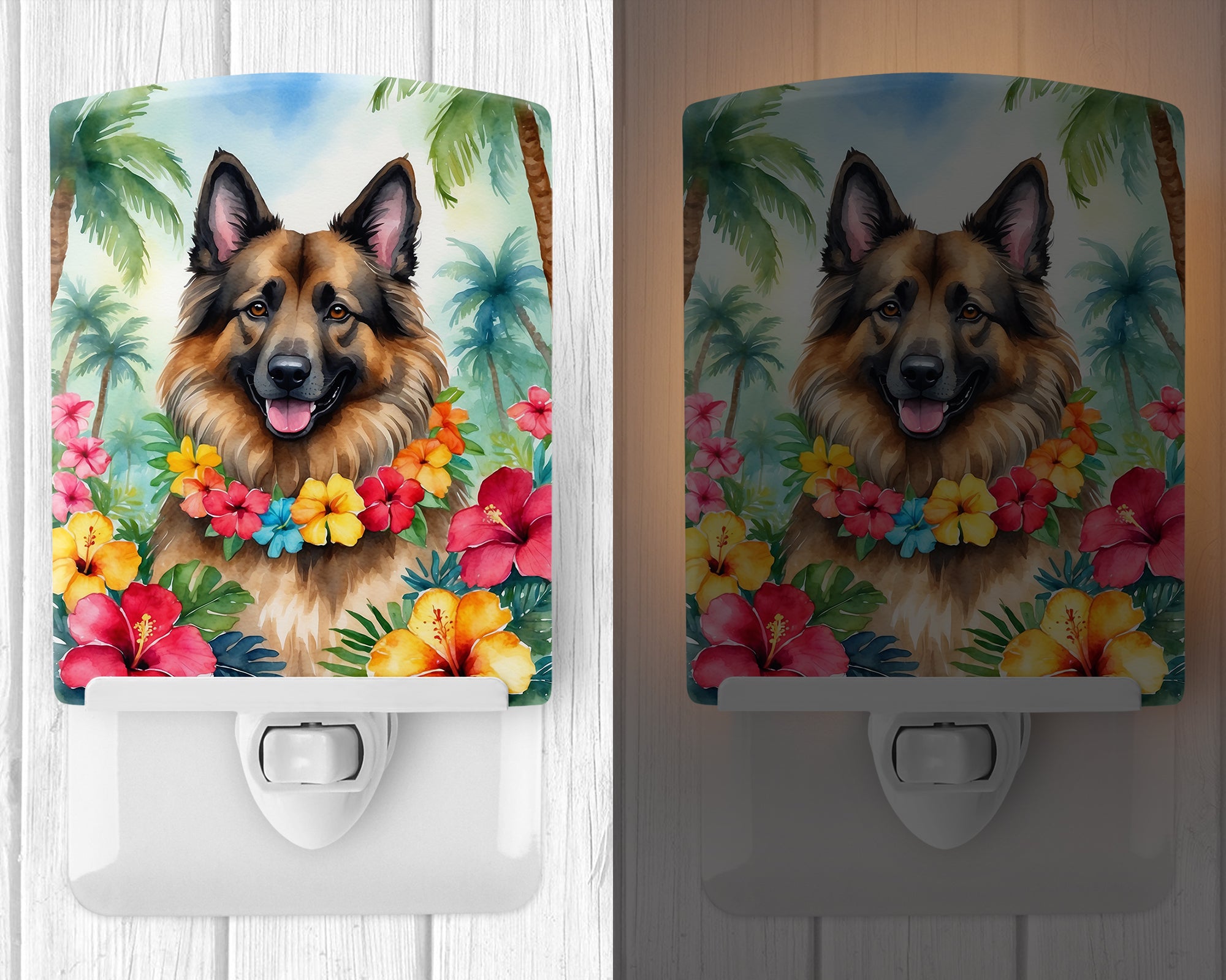 Belgian Tervuren Luau Ceramic Night Light