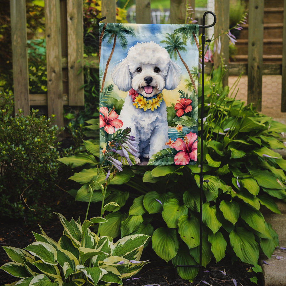 Bichon Frise Luau Garden Flag