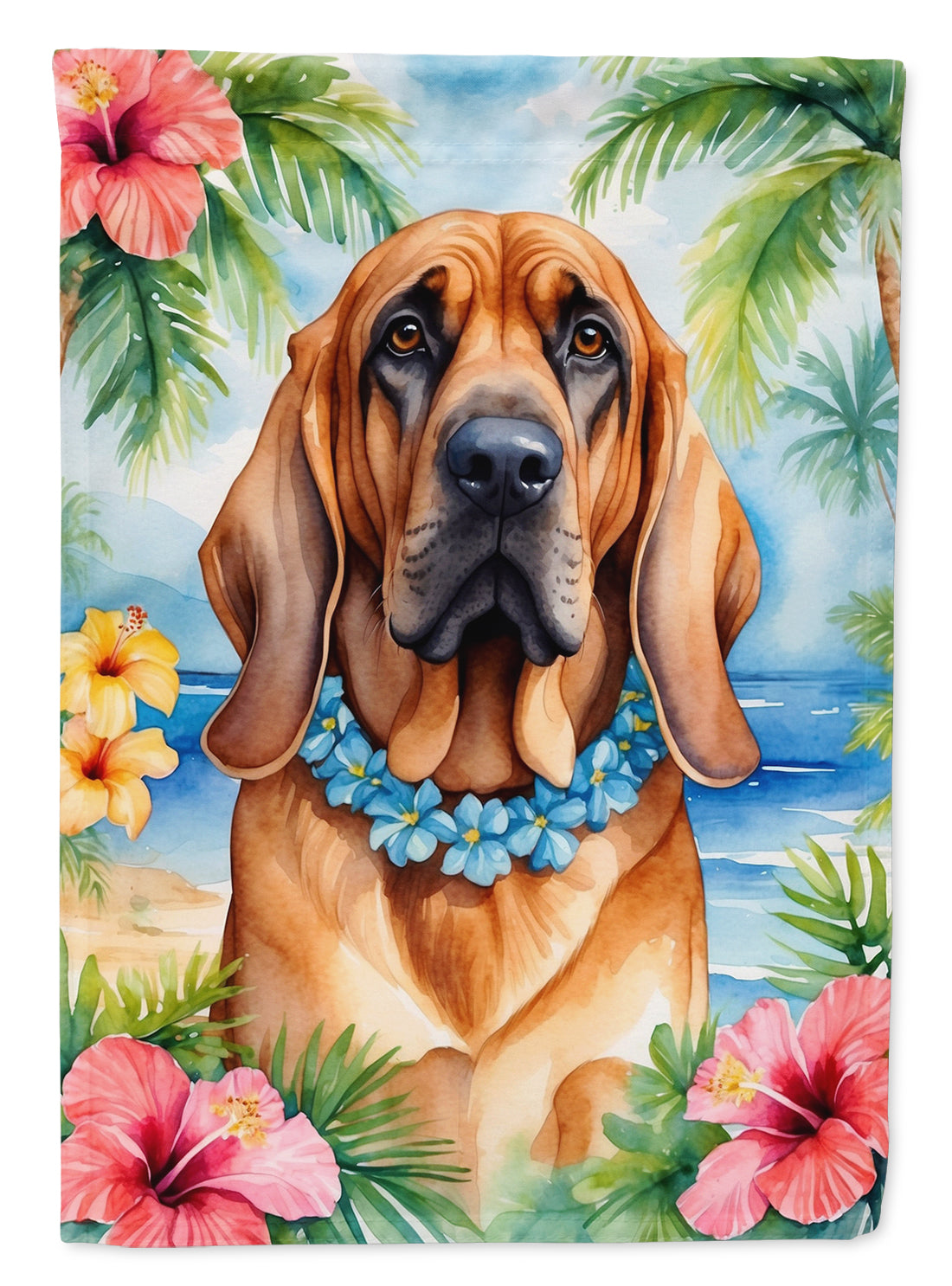 Buy this Bloodhound Luau House Flag