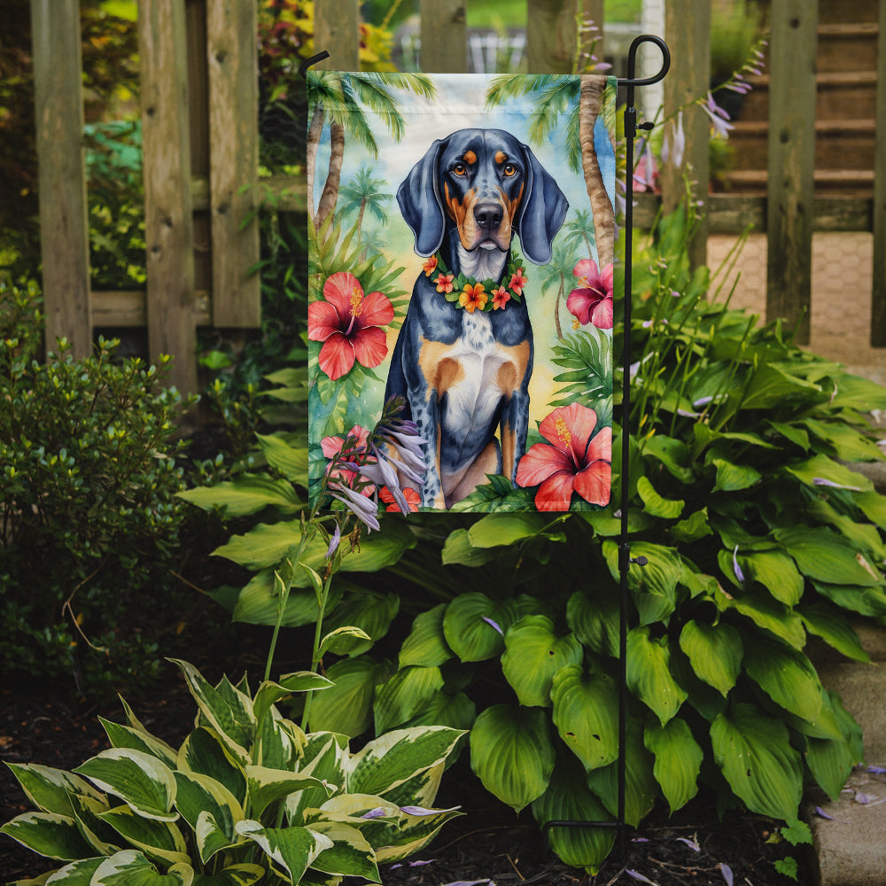 Buy this Bluetick Coonhound Luau Garden Flag