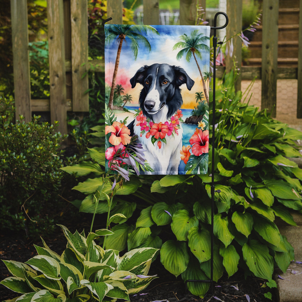 Borzoi Luau Garden Flag