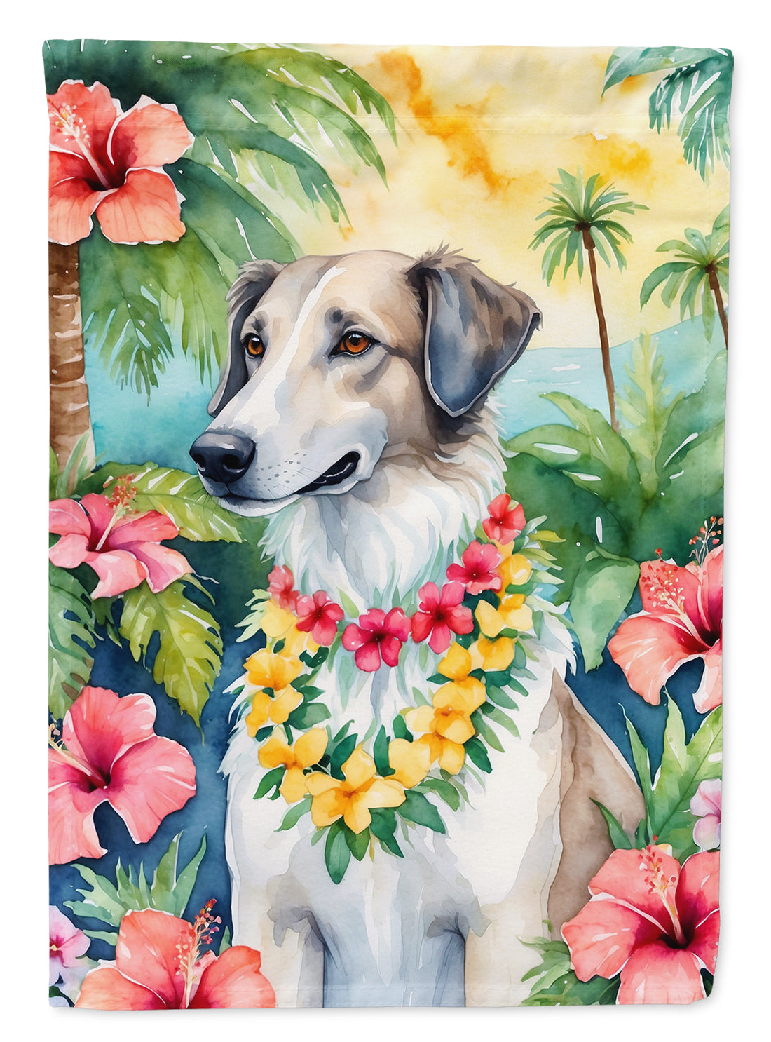 Buy this Borzoi Luau House Flag