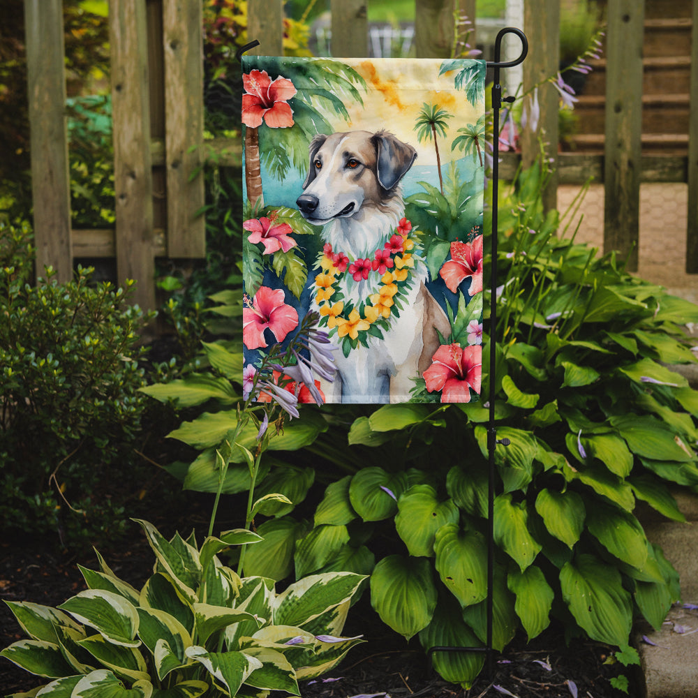 Borzoi Luau Garden Flag