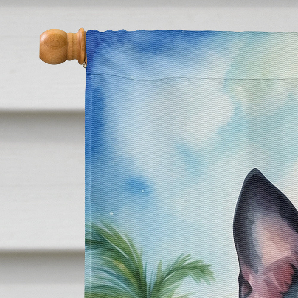 Boston Terrier Luau House Flag