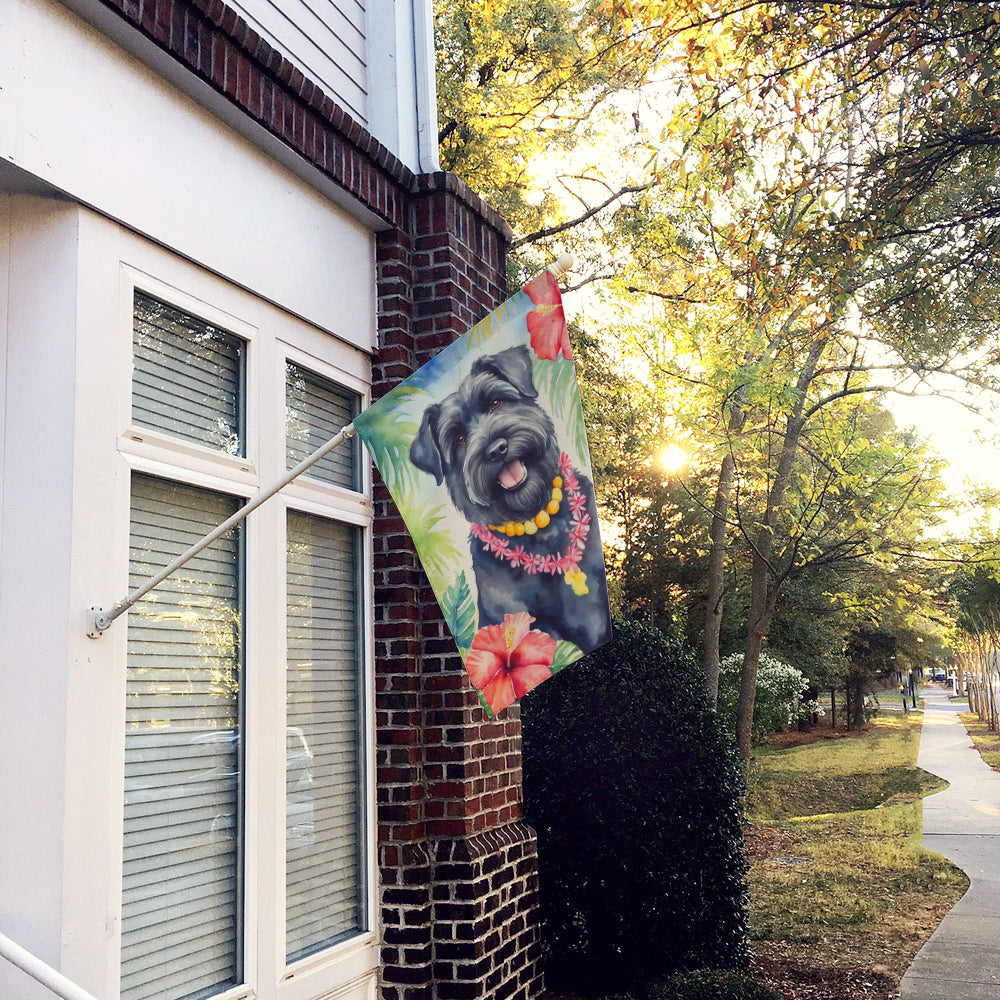 Bouvier des Flandres Luau House Flag