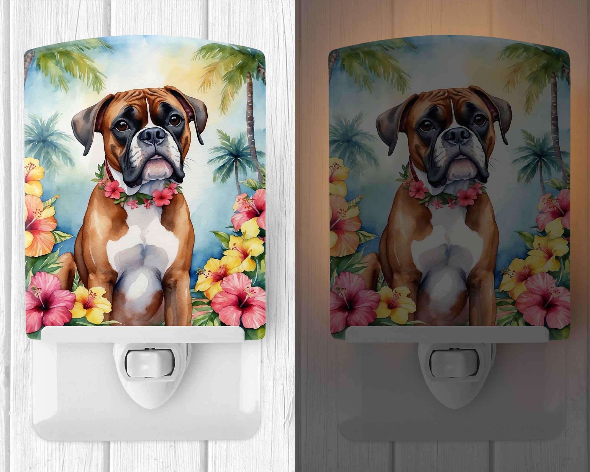 Buy this Boxer Luau Ceramic Night Light