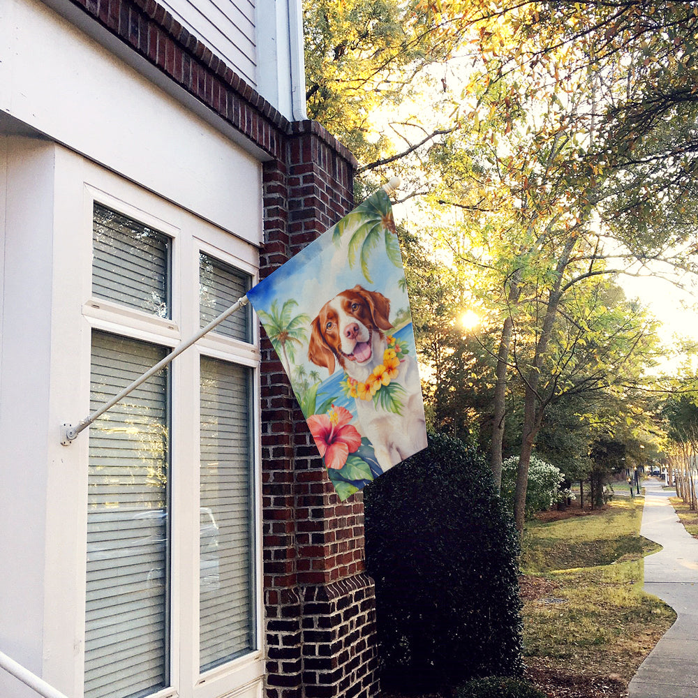 Buy this Brittany Spaniel Luau House Flag