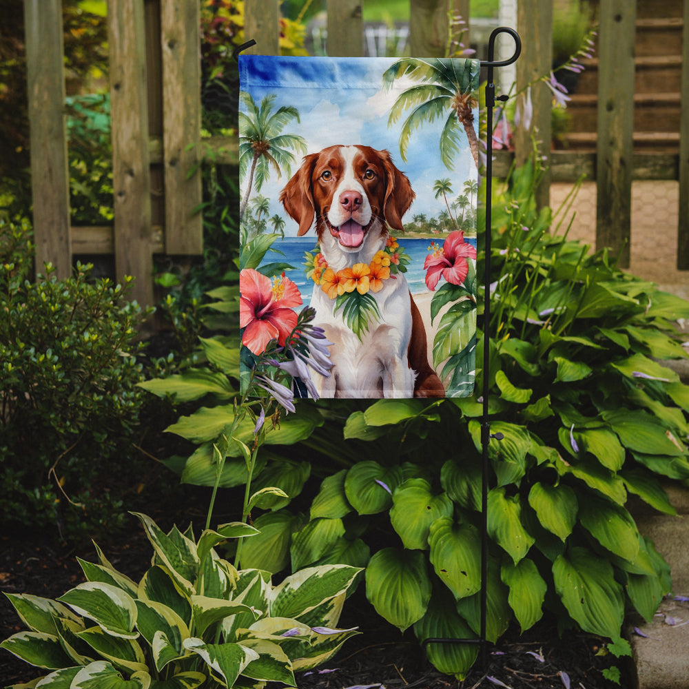 Buy this Brittany Spaniel Luau Garden Flag