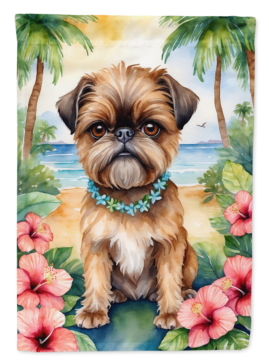 Buy this Brussels Griffon Luau Garden Flag