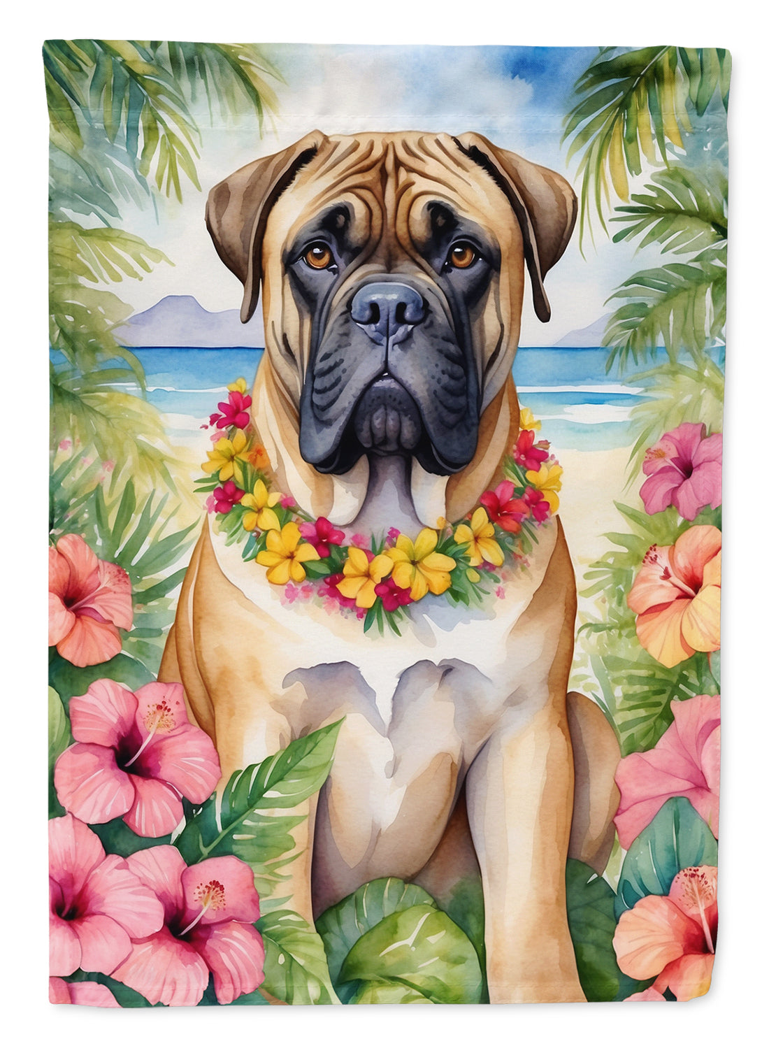 Buy this Bullmastiff Luau House Flag