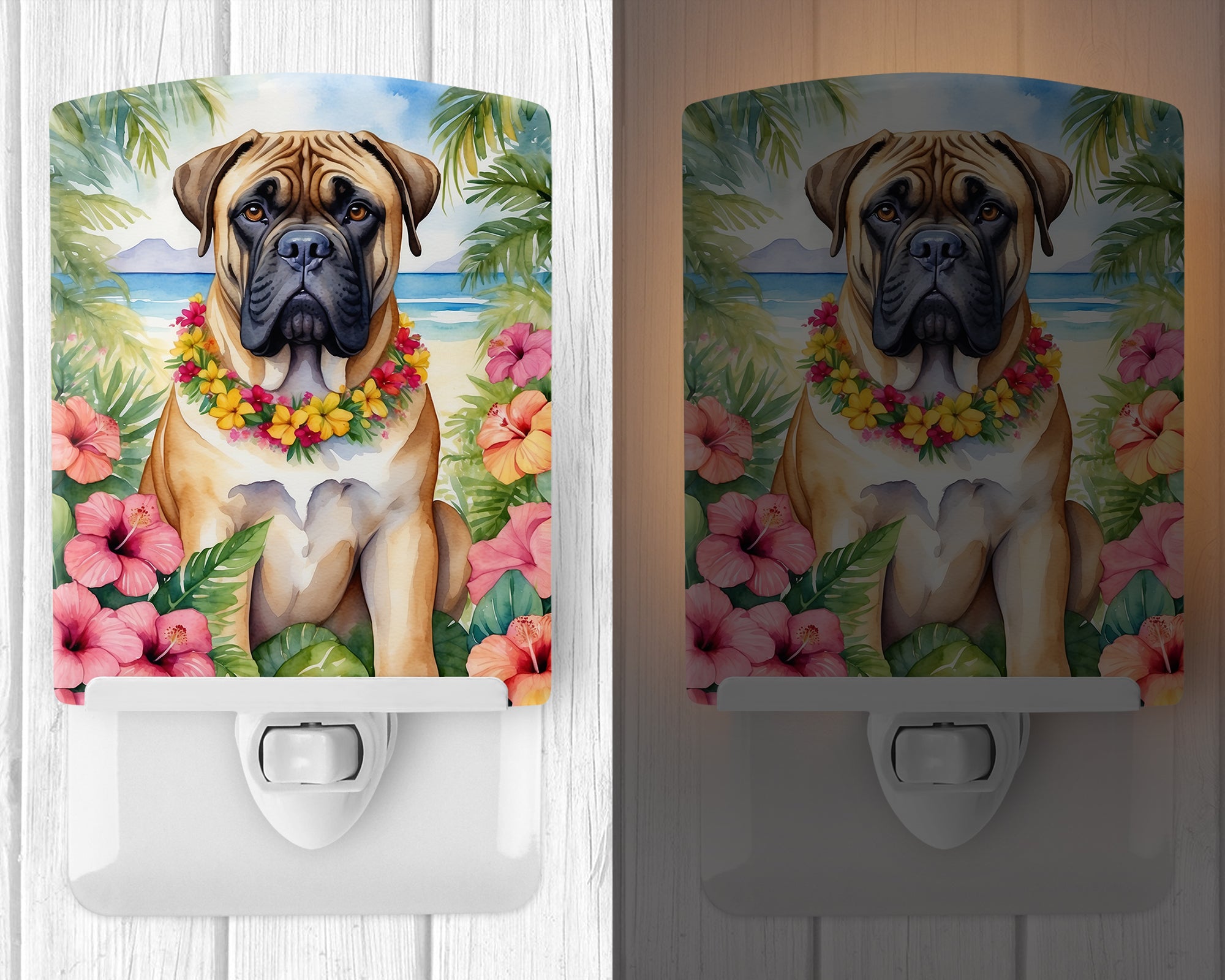 Buy this Bullmastiff Luau Ceramic Night Light