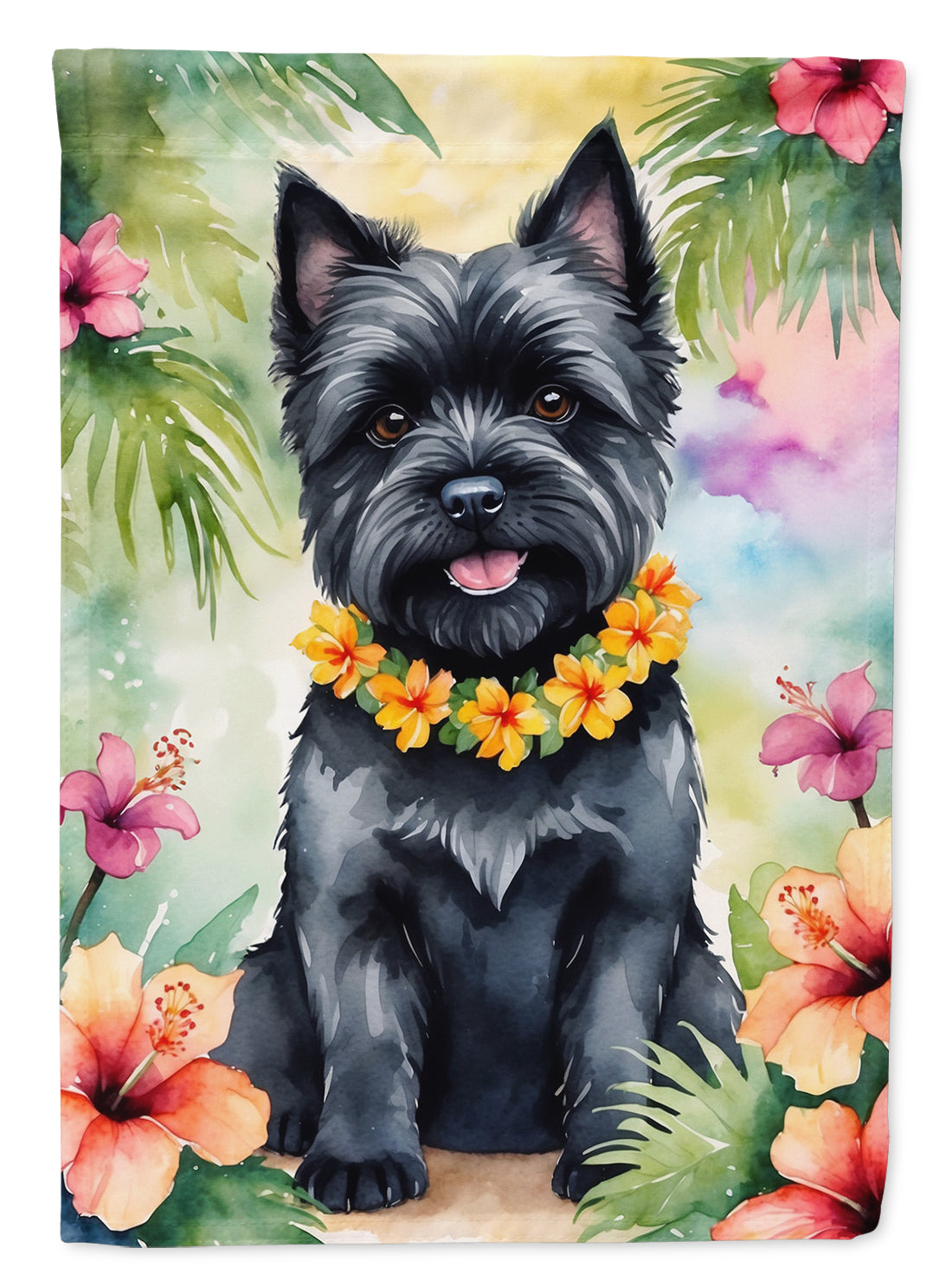 Buy this Cairn Terrier Luau Garden Flag