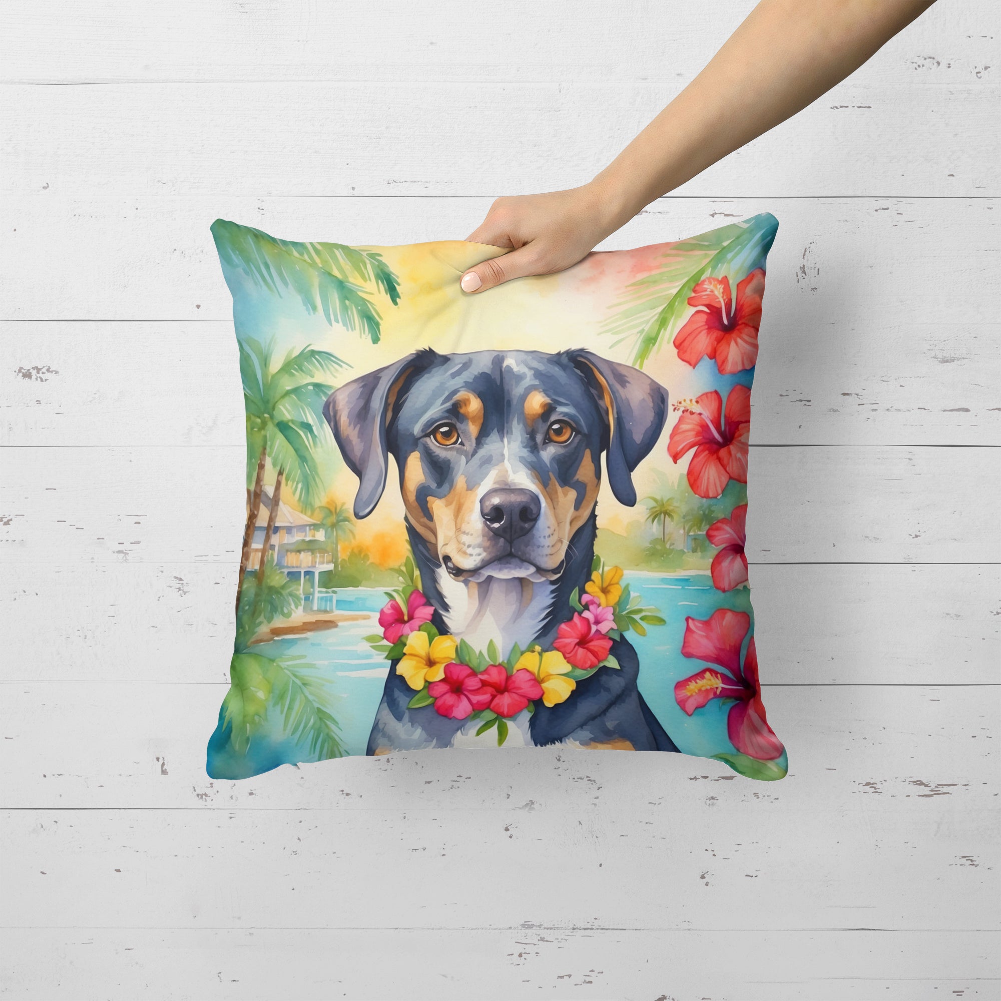 Buy this Catahoula Luau Throw Pillow