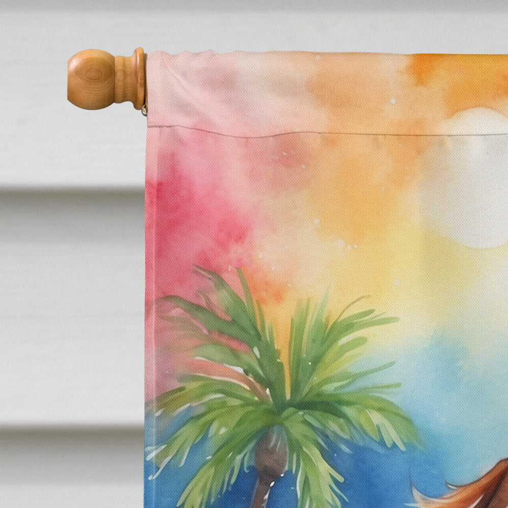 Cavalier Spaniel Luau House Flag