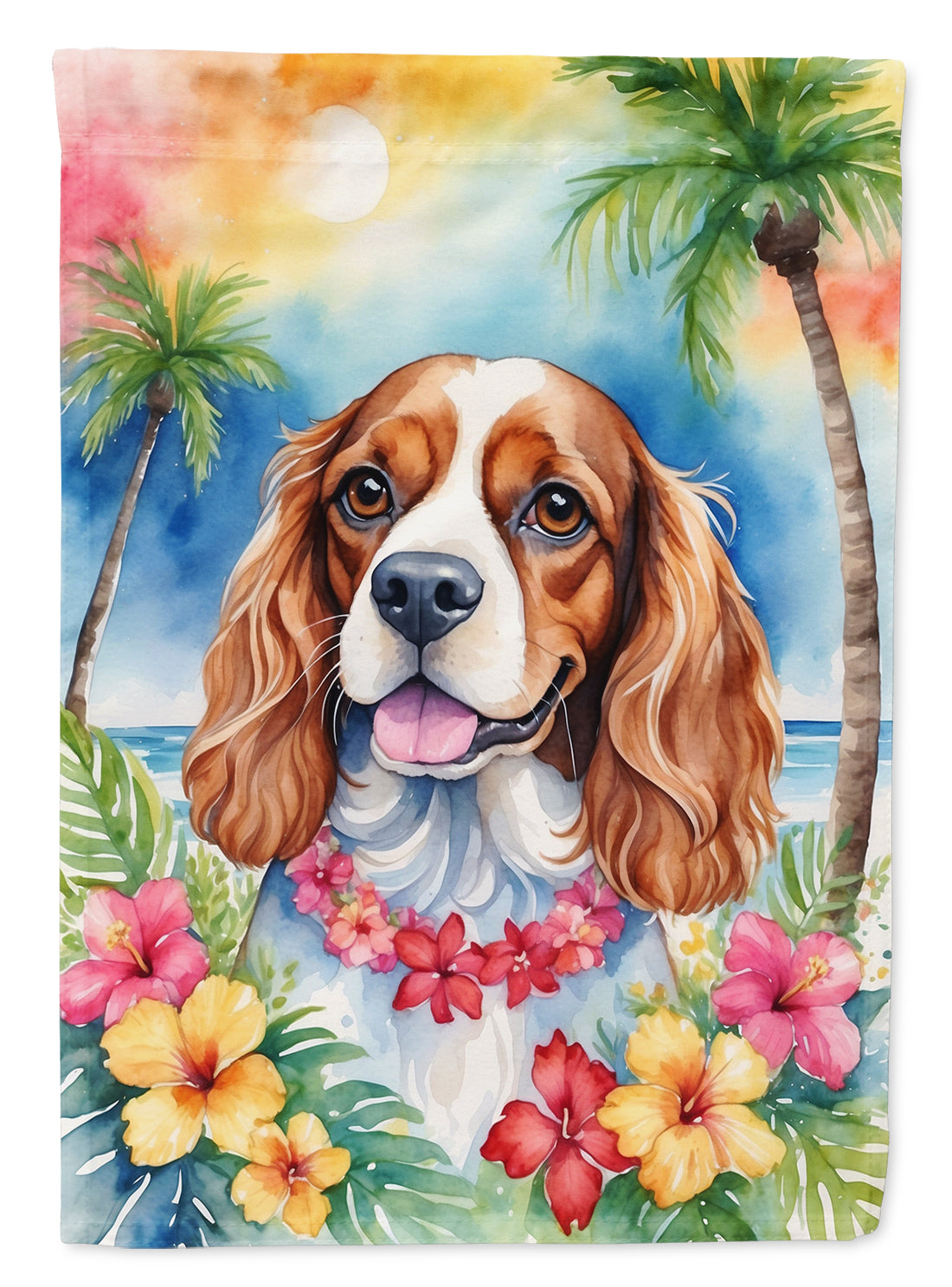 Buy this Cavalier Spaniel Luau Garden Flag