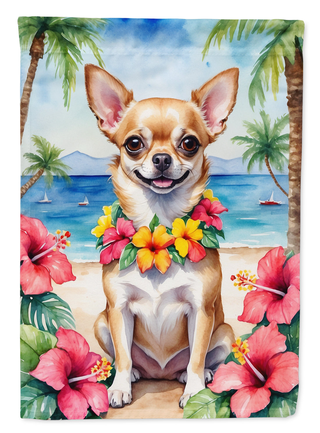 Buy this Chihuahua Luau Garden Flag