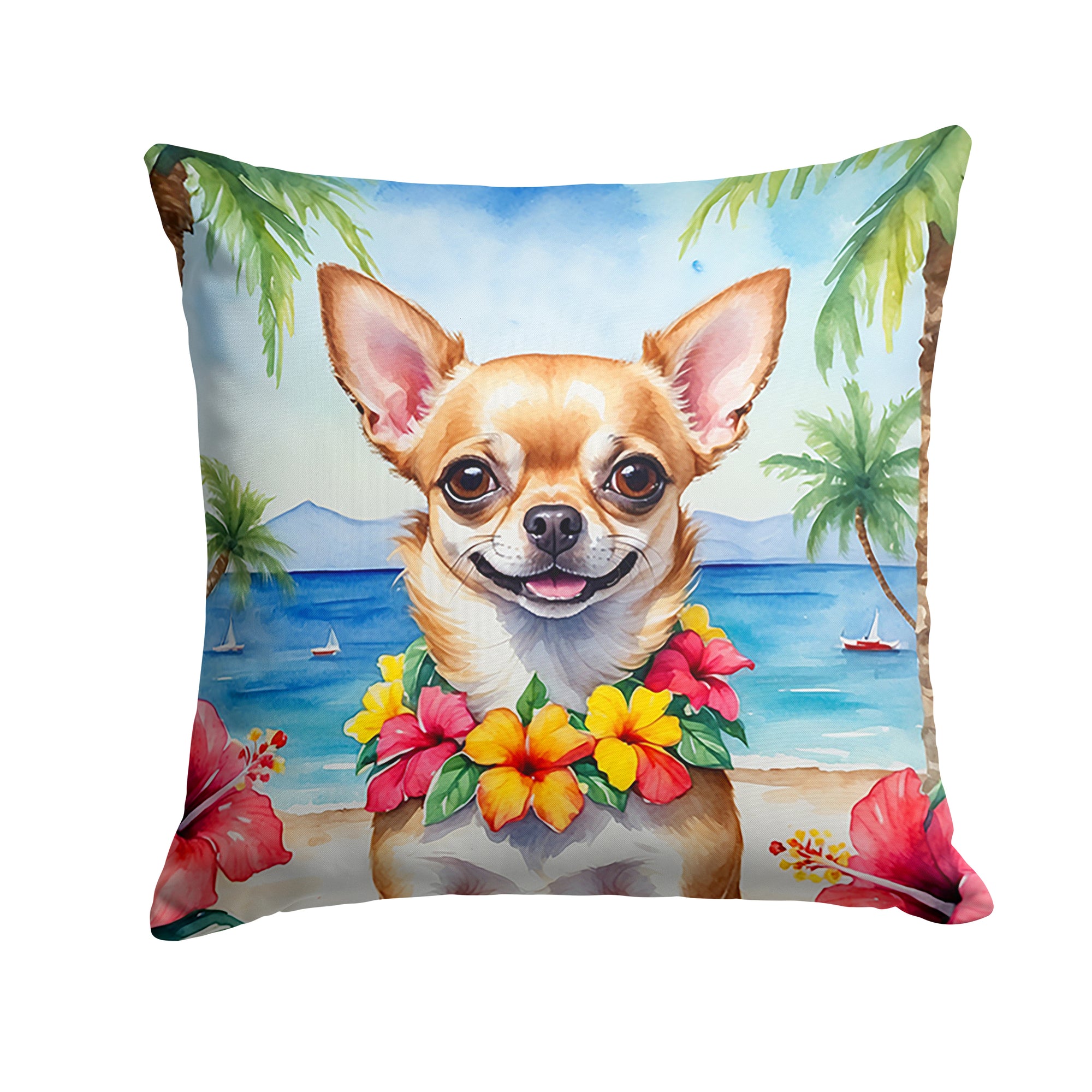 Buy this Chihuahua Luau Throw Pillow