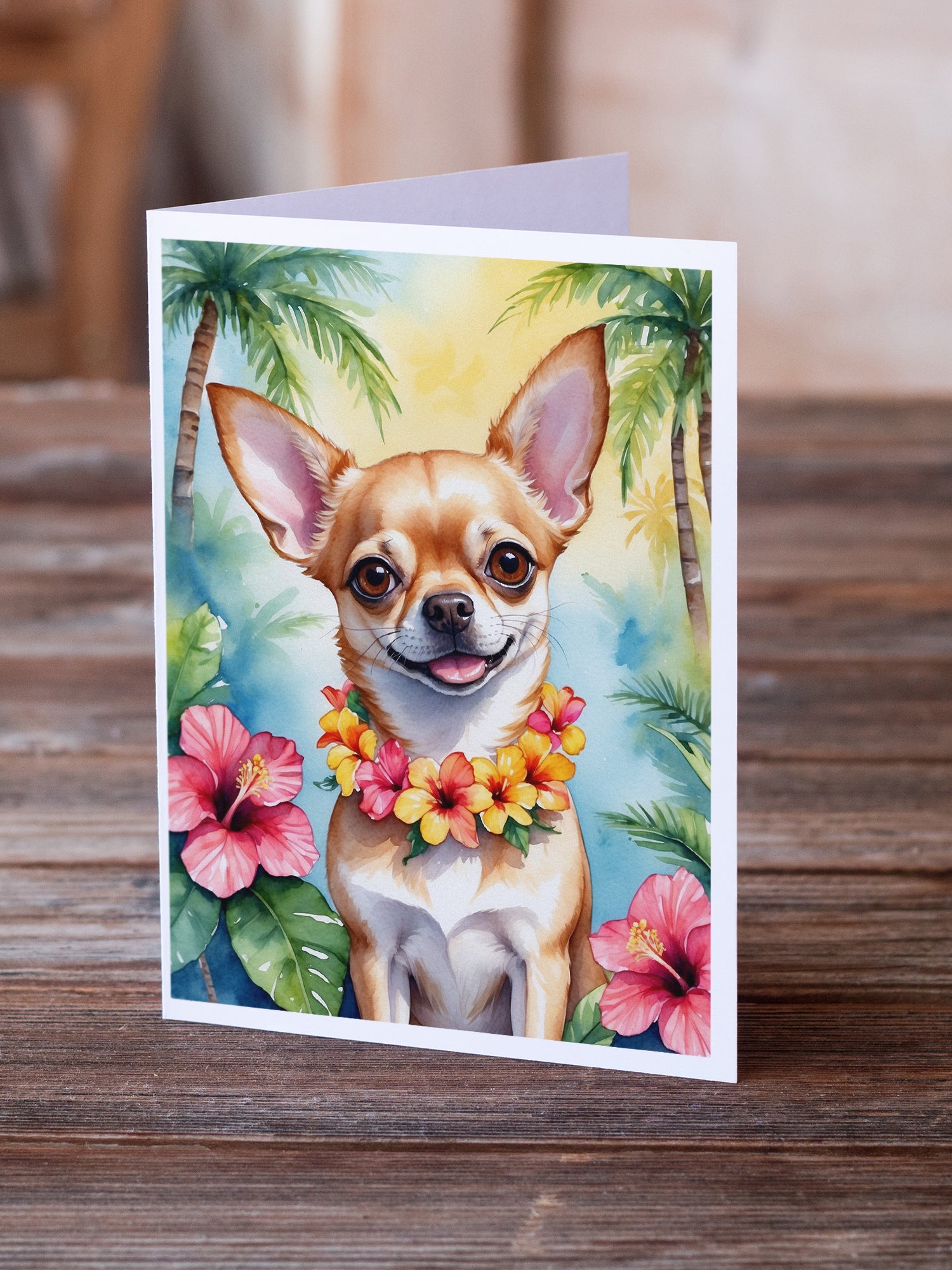 Buy this Chihuahua Luau Greeting Cards Pack of 8