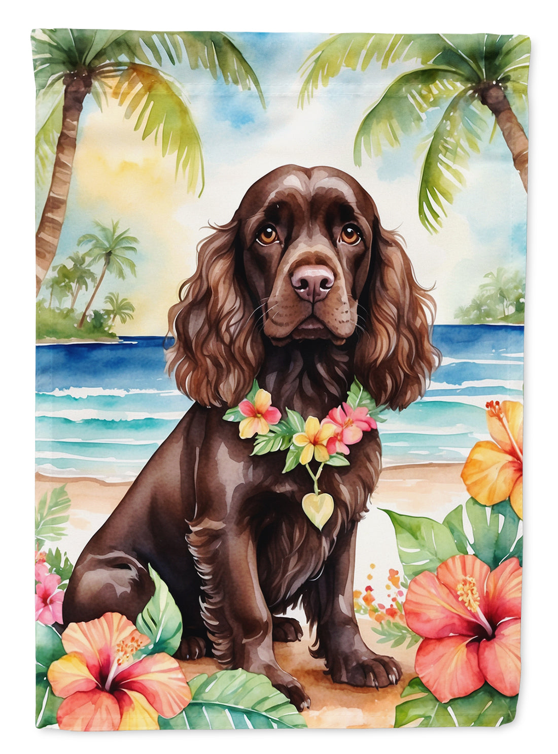 Buy this Cocker Spaniel Luau Garden Flag