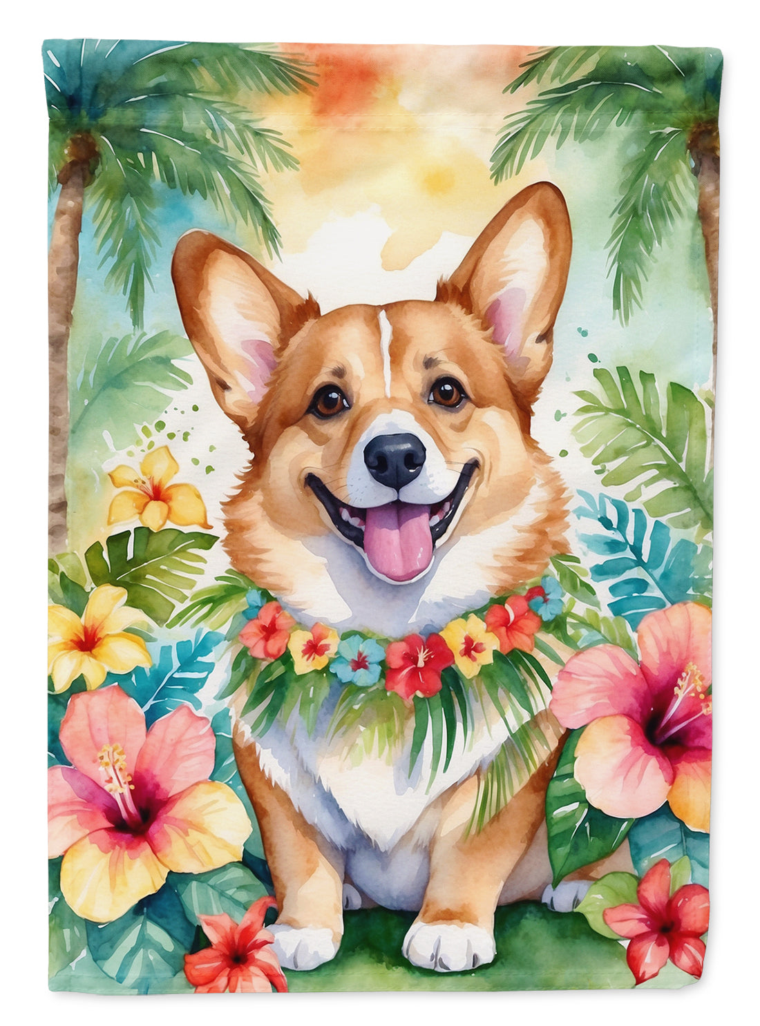 Buy this Corgi Luau House Flag