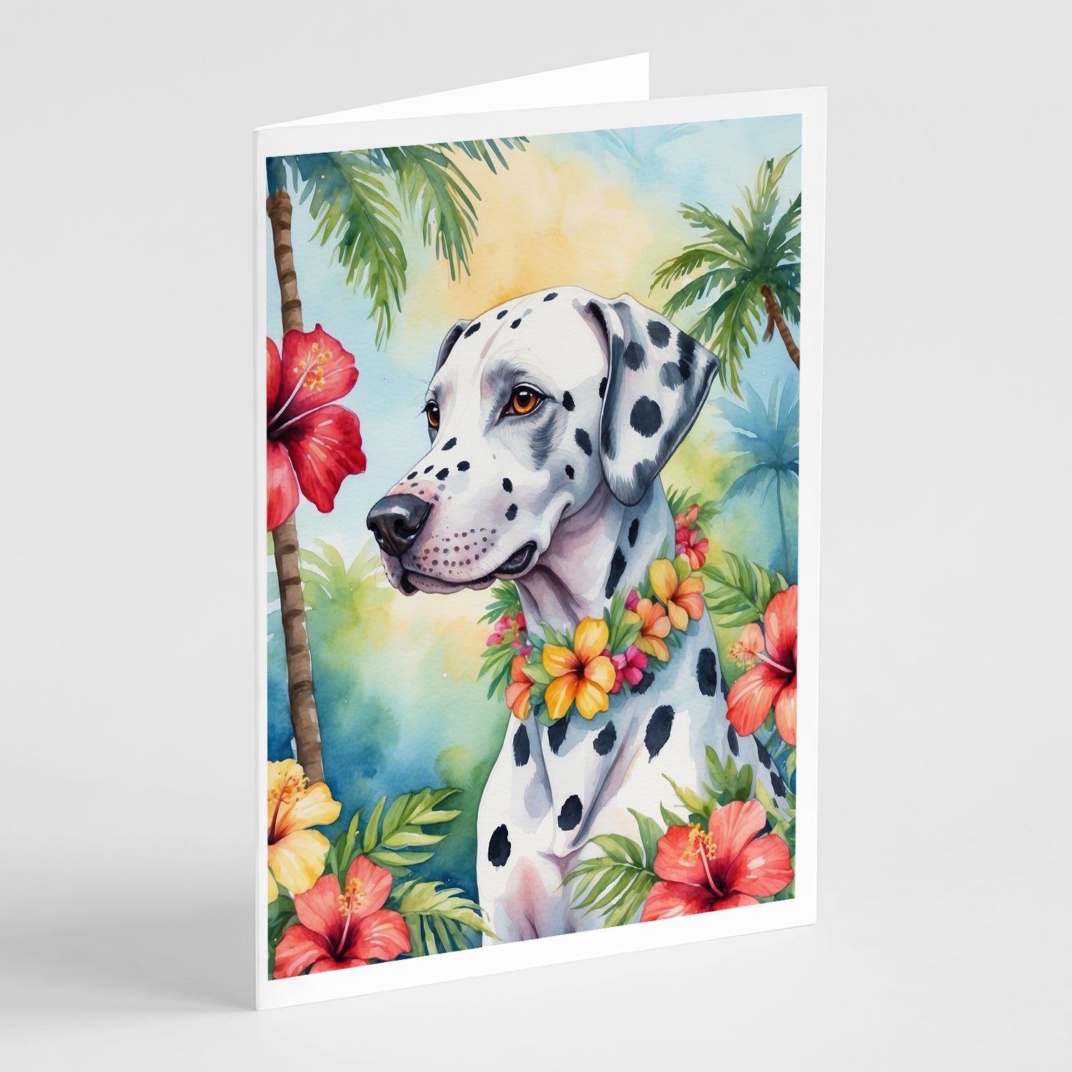 Buy this Dalmatian Luau Greeting Cards Pack of 8