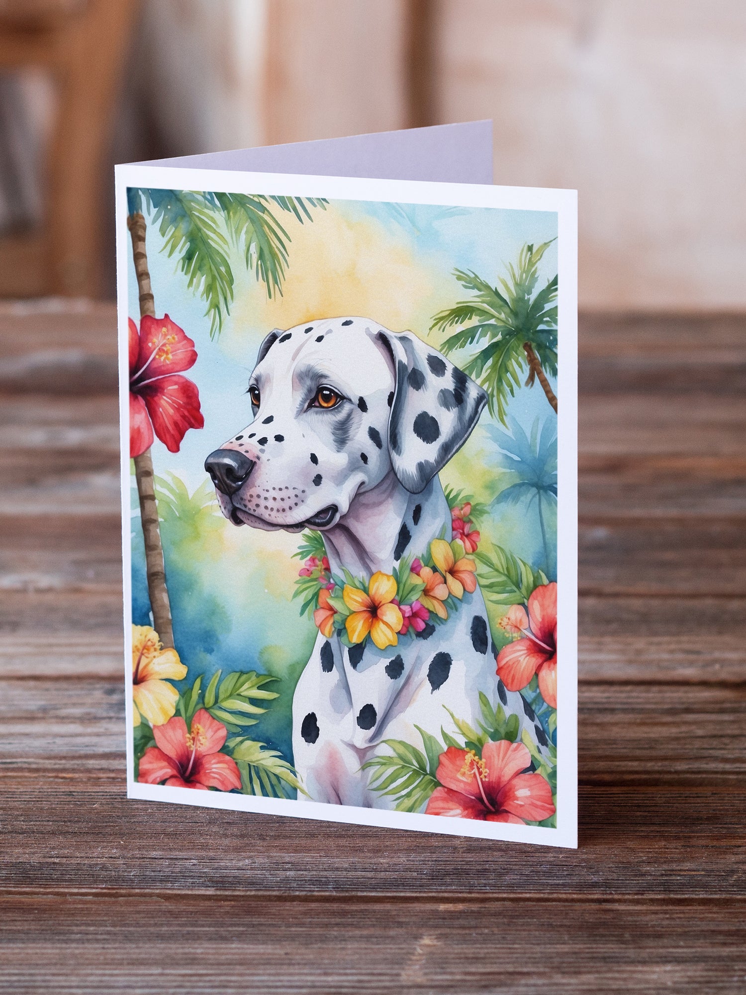 Buy this Dalmatian Luau Greeting Cards Pack of 8