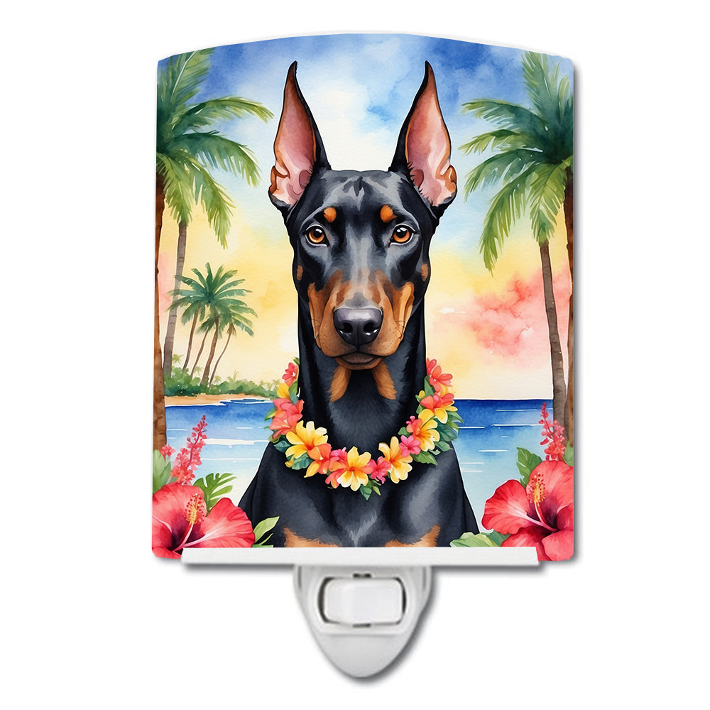 Buy this Doberman Pinscher Luau Ceramic Night Light