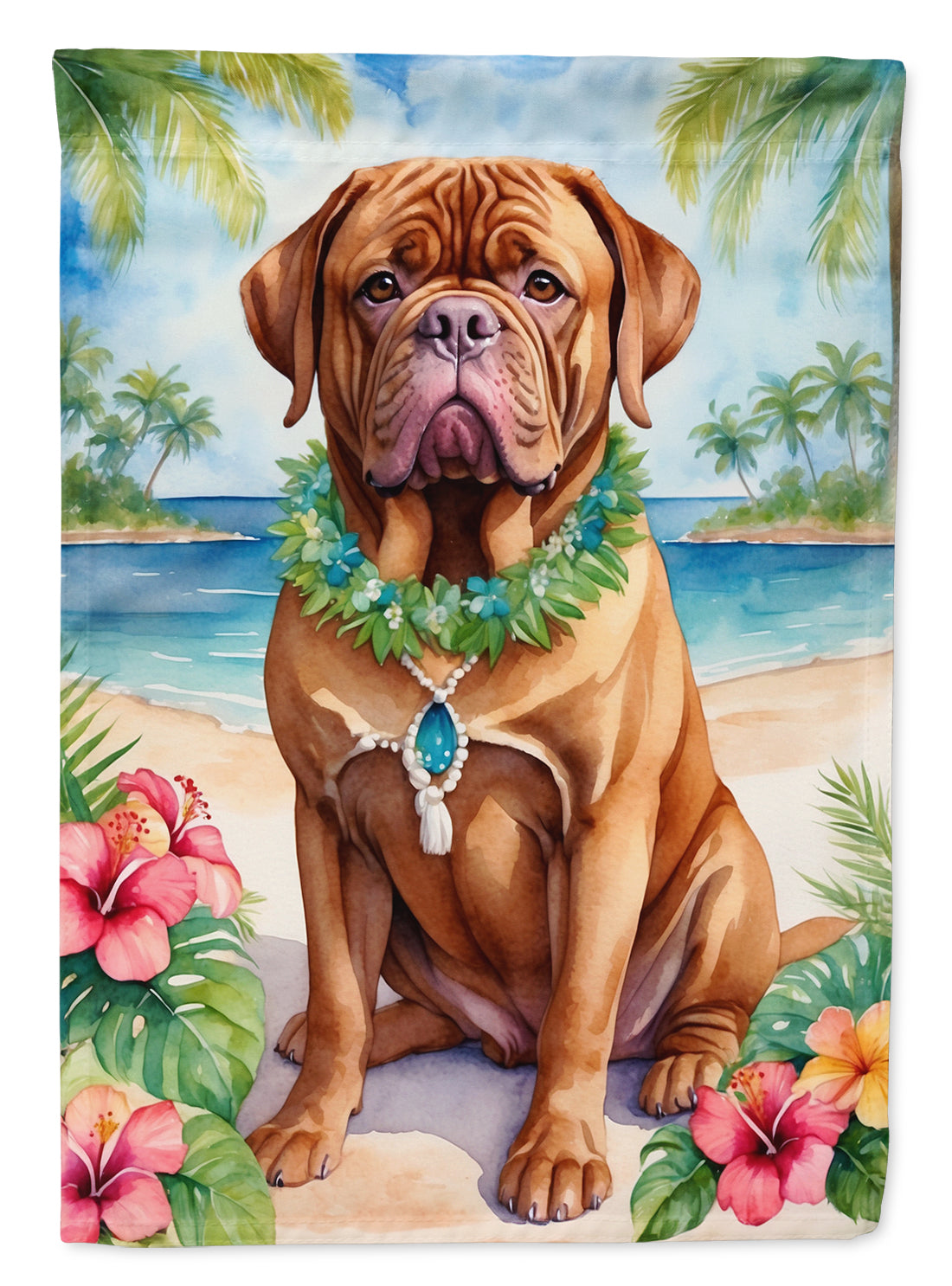 Buy this Dogue de Bordeaux Luau Garden Flag