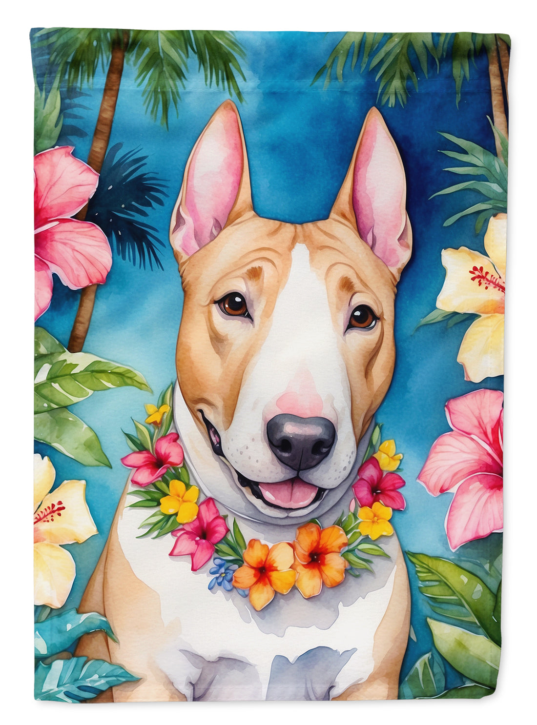 Buy this English Bull Terrier Luau House Flag