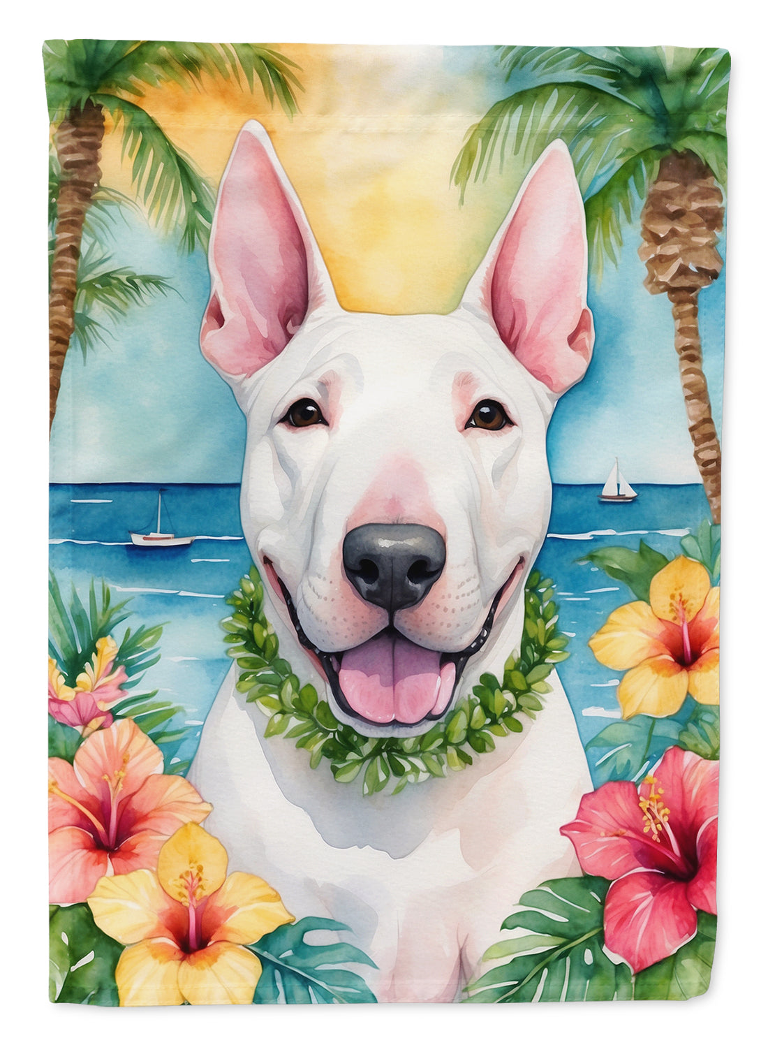 Buy this English Bull Terrier Luau Garden Flag