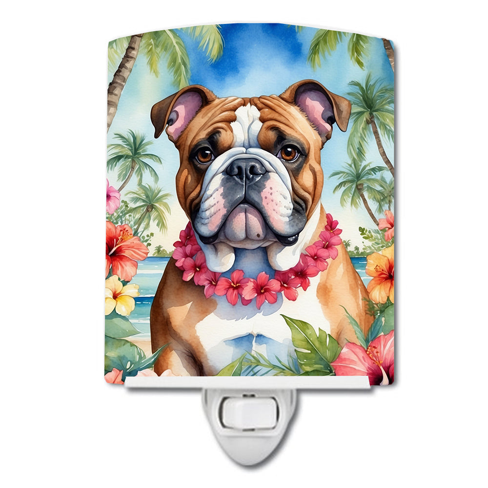 Buy this English Bulldog Luau Ceramic Night Light