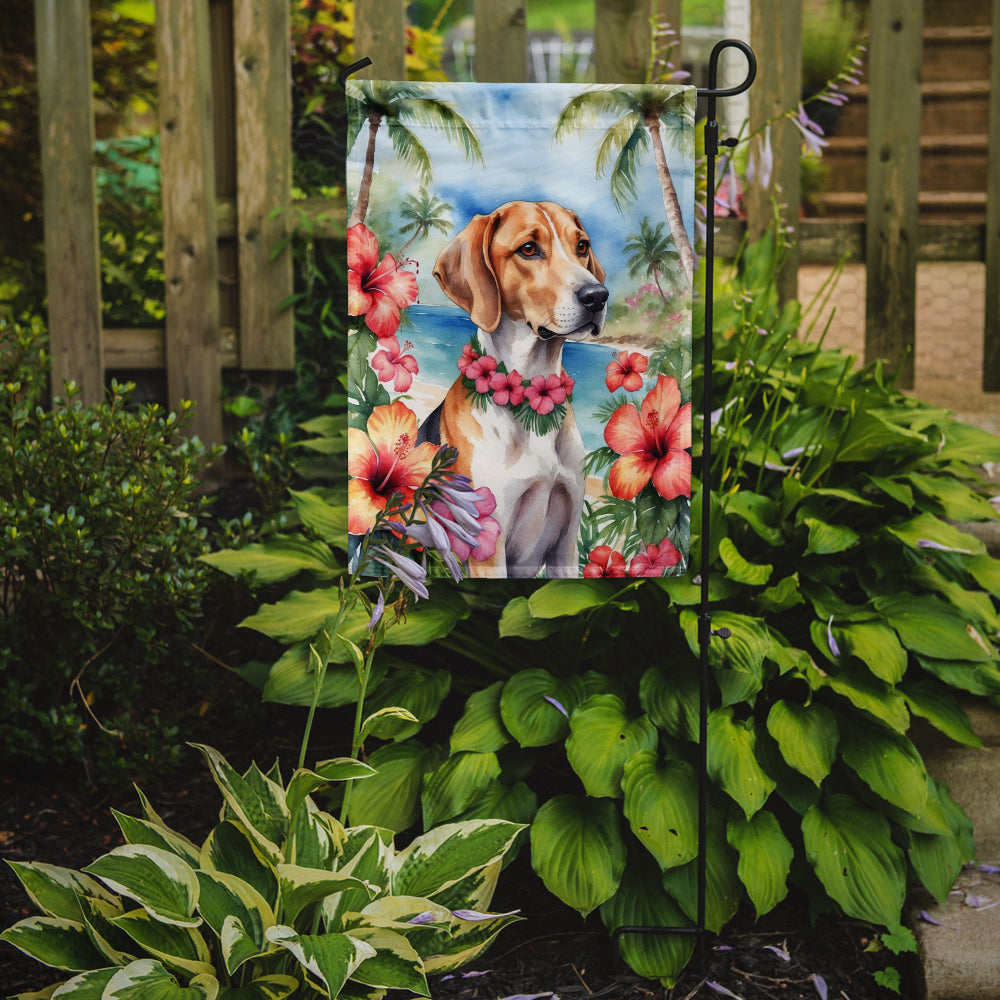 English Foxhound Luau Garden Flag