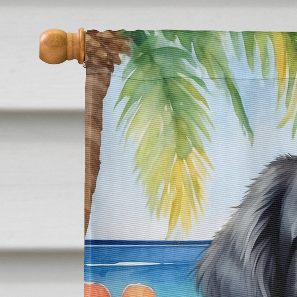 Flat-Coated Retriever Luau House Flag