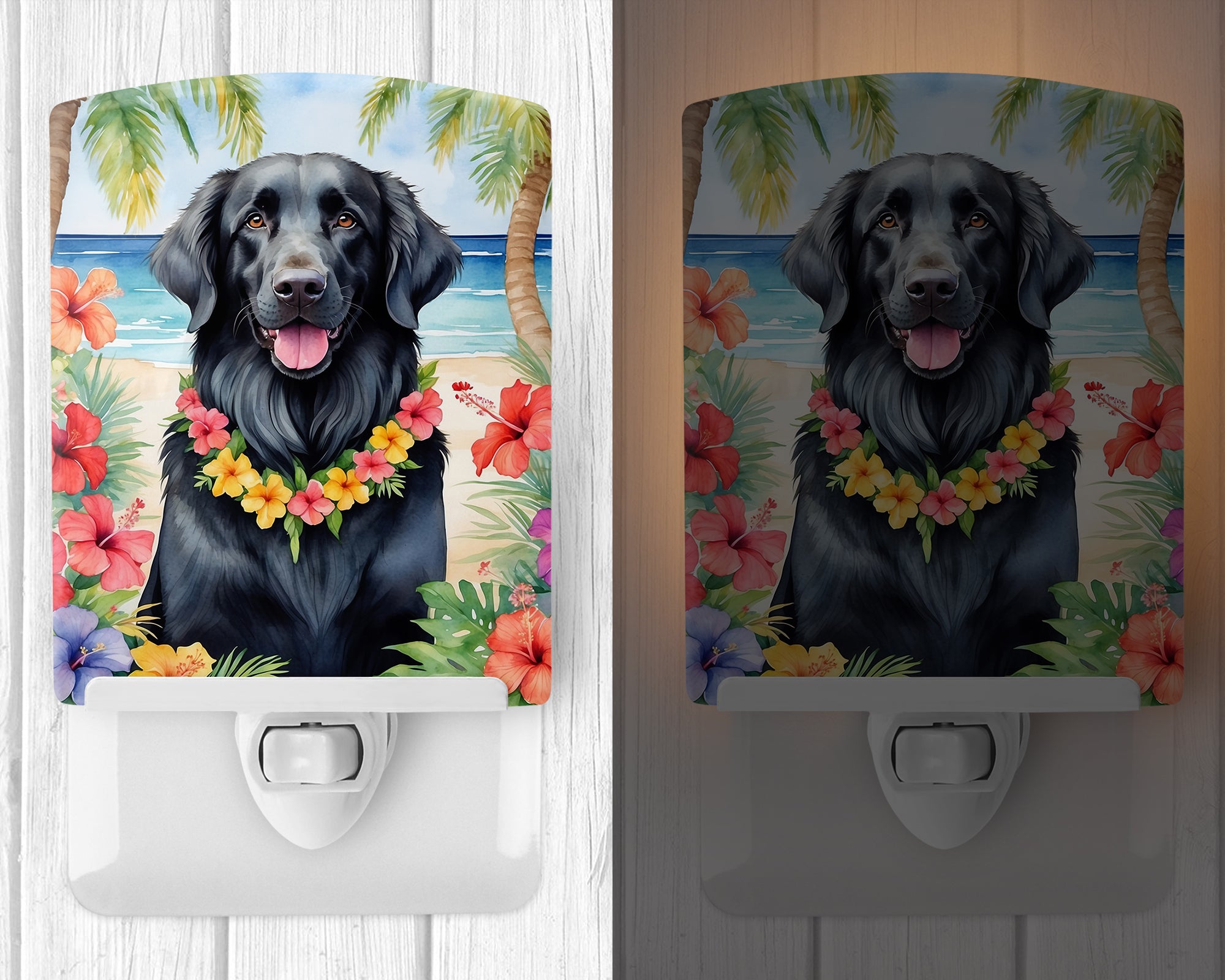 Buy this Flat-Coated Retriever Luau Ceramic Night Light