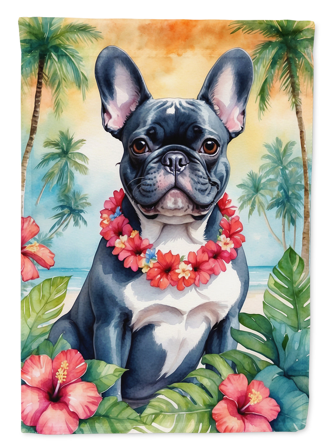 Buy this French Bulldog Luau House Flag