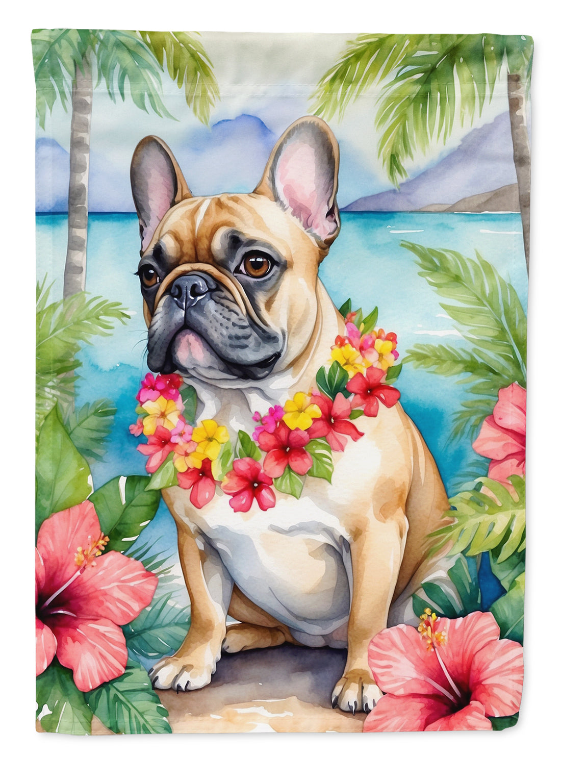 Buy this French Bulldog Luau Garden Flag