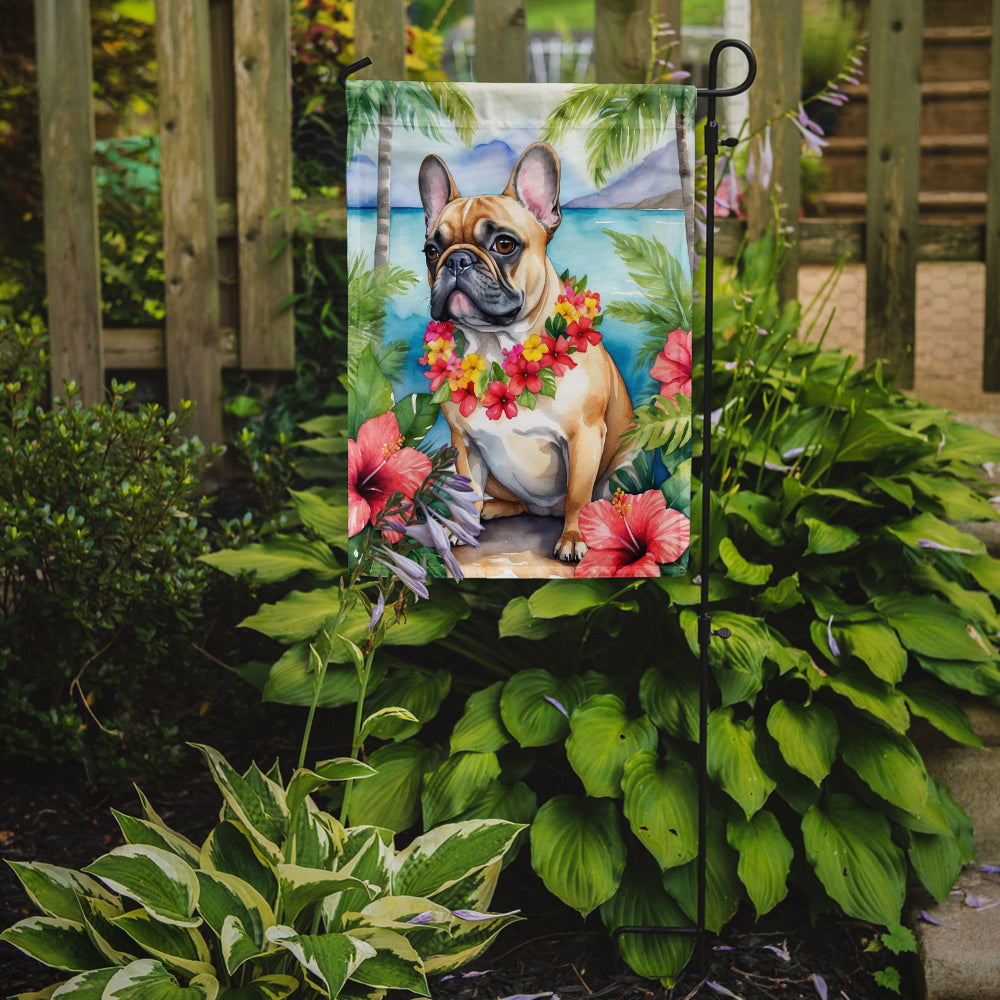 French Bulldog Luau Garden Flag