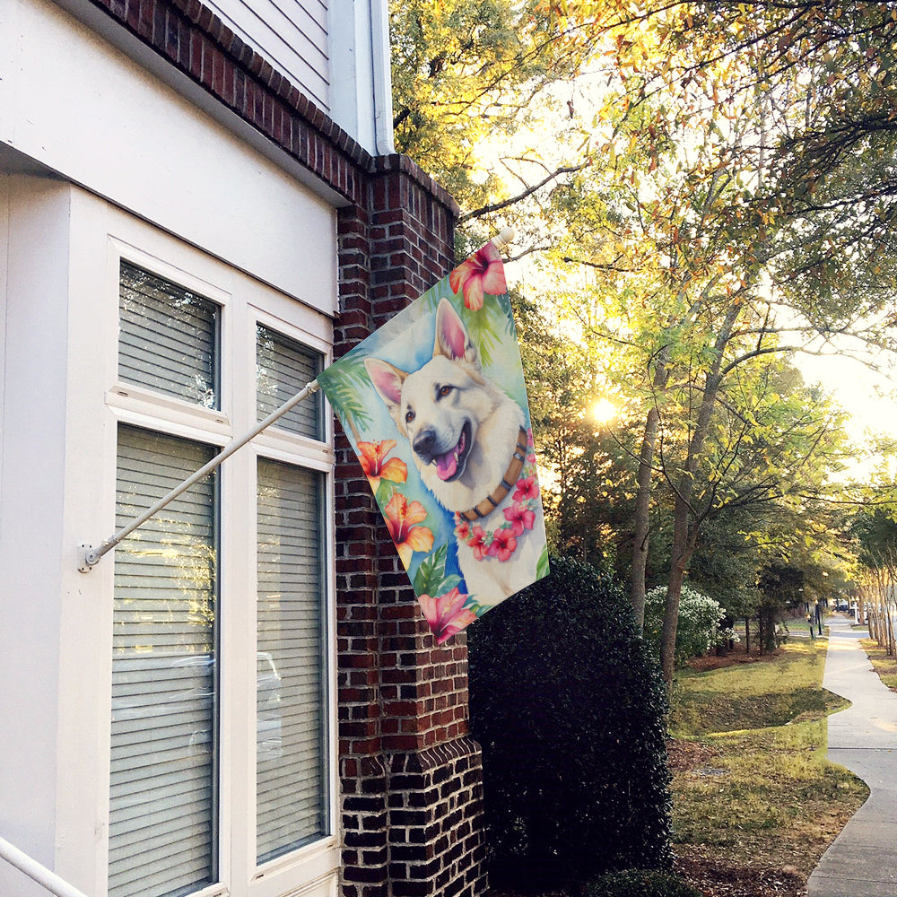 Buy this White German Shepherd Luau House Flag