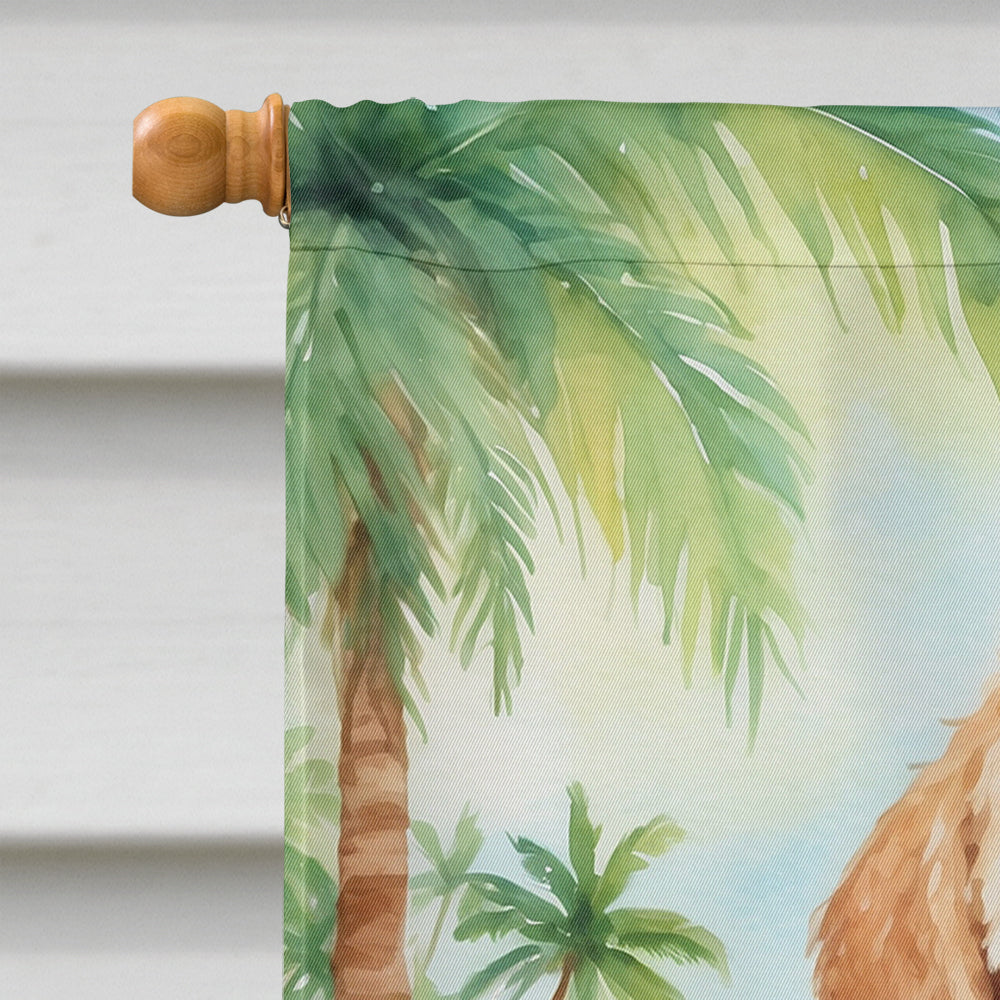 Goldendoodle Luau House Flag