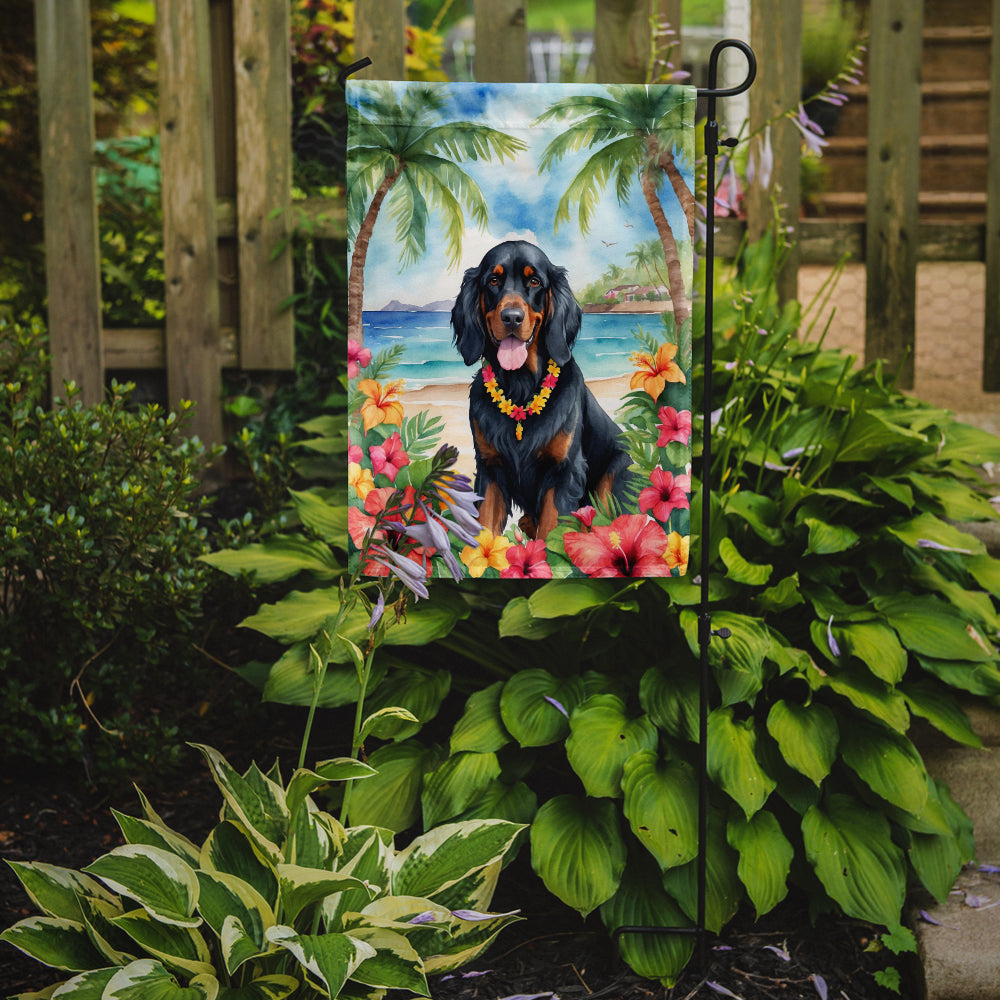 Buy this Gordon Setter Luau Garden Flag