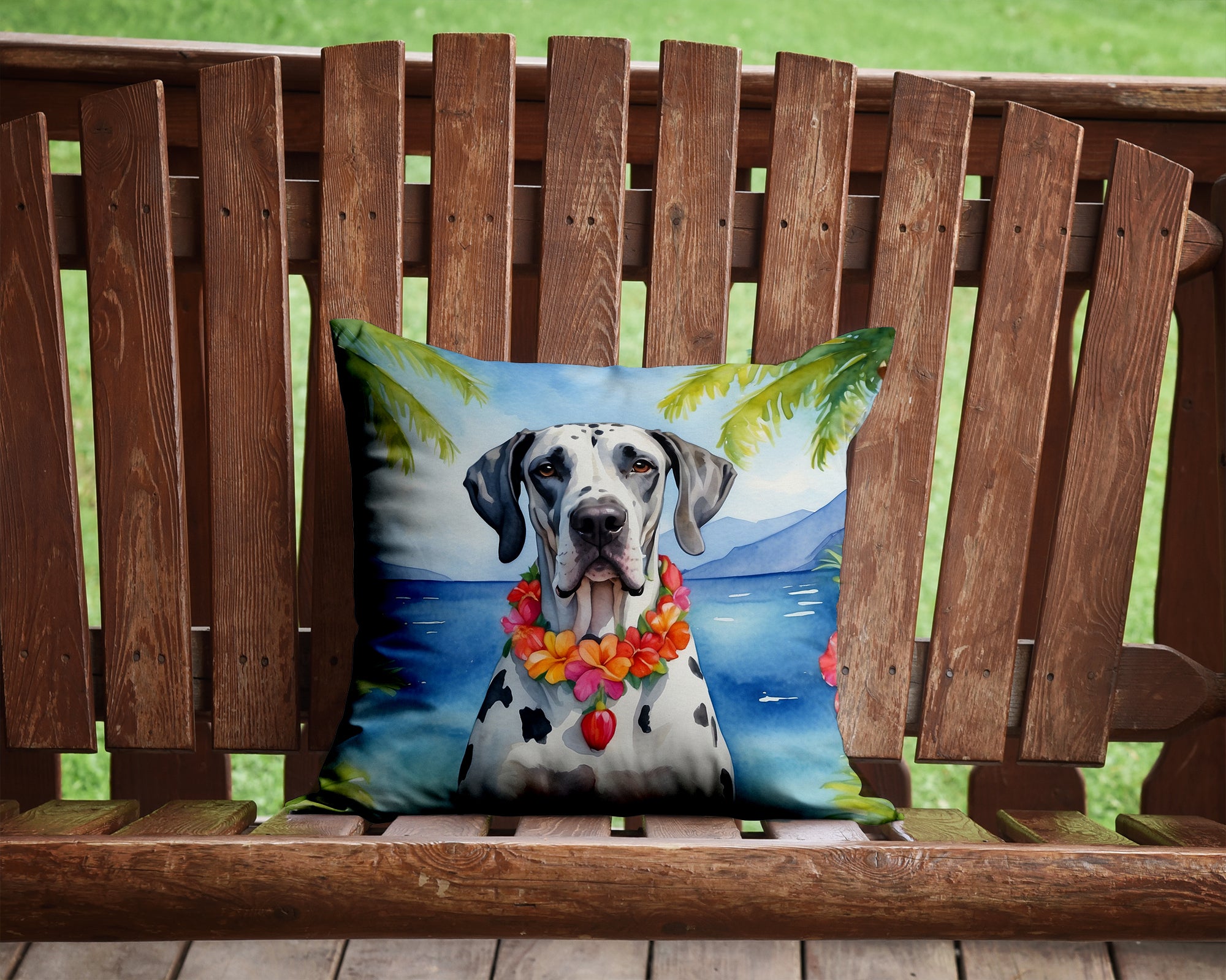 Buy this Great Dane Luau Throw Pillow