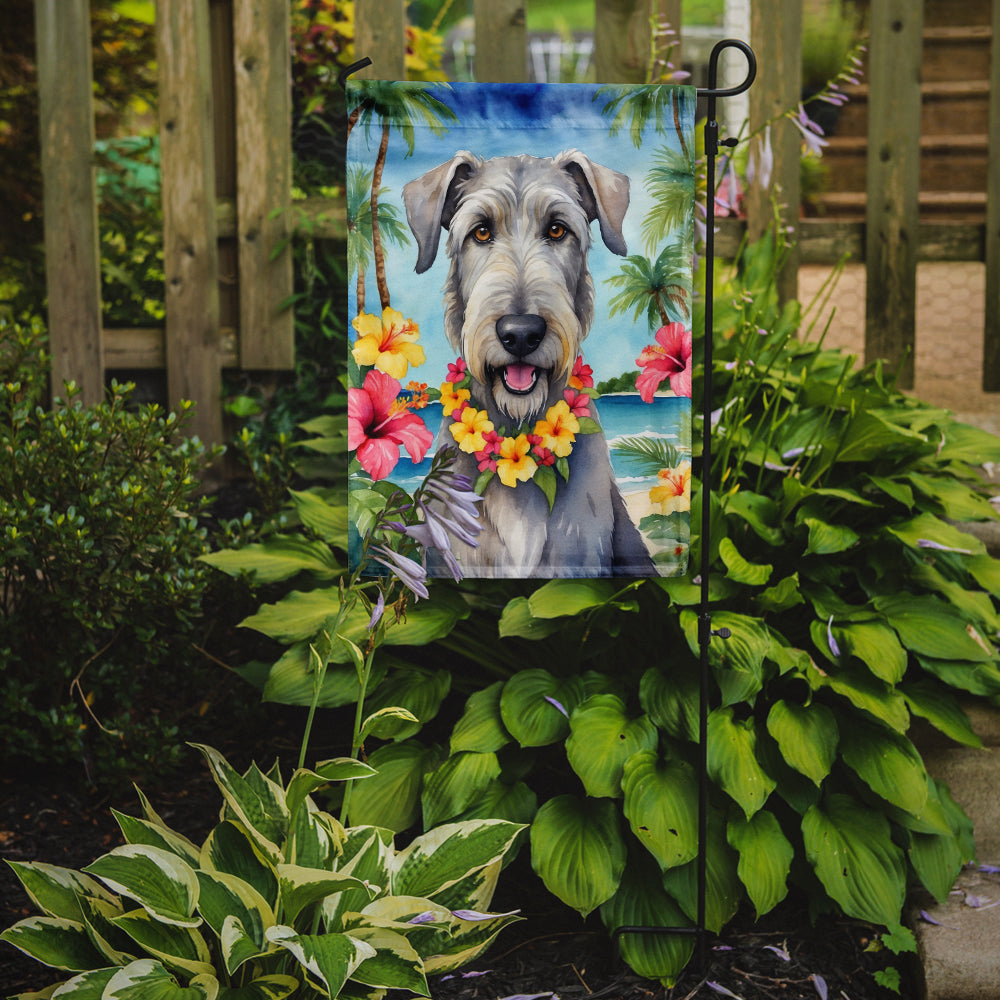 Buy this Irish Wolfhound Luau Garden Flag