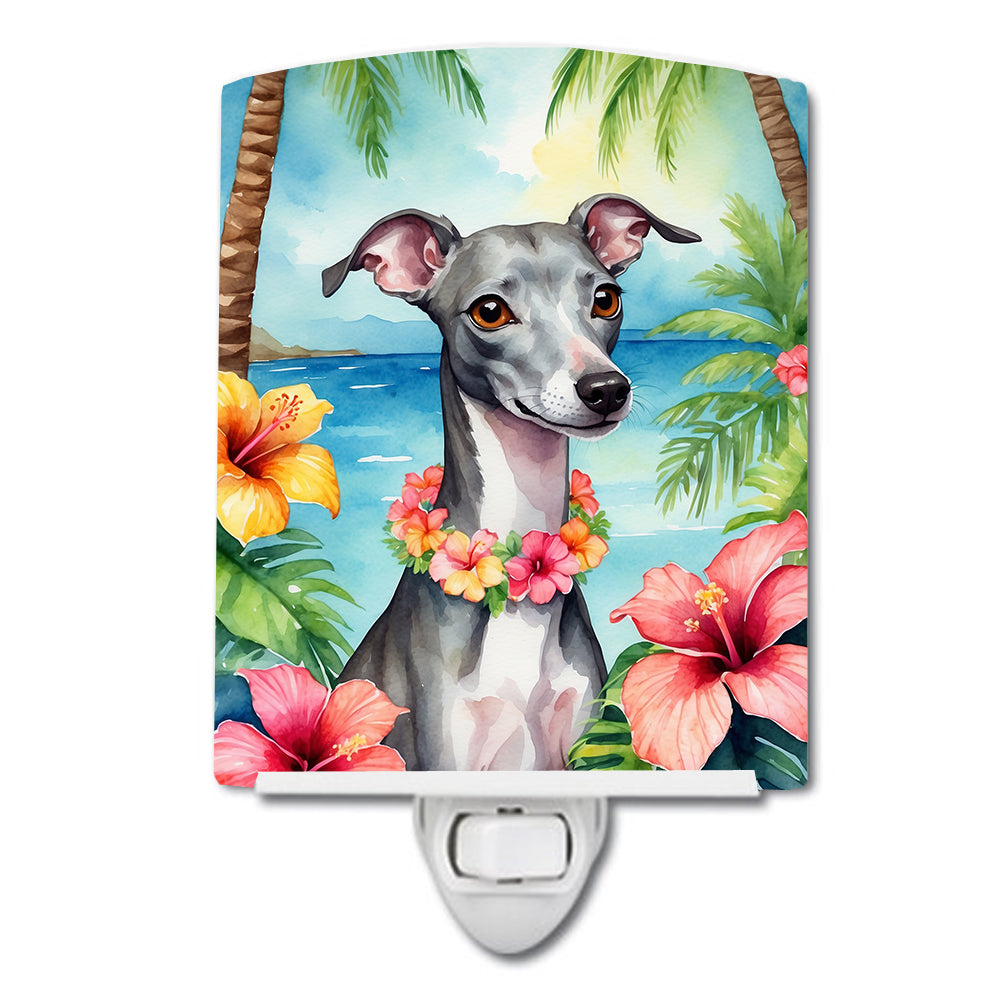 Buy this Italian Greyhound Luau Ceramic Night Light