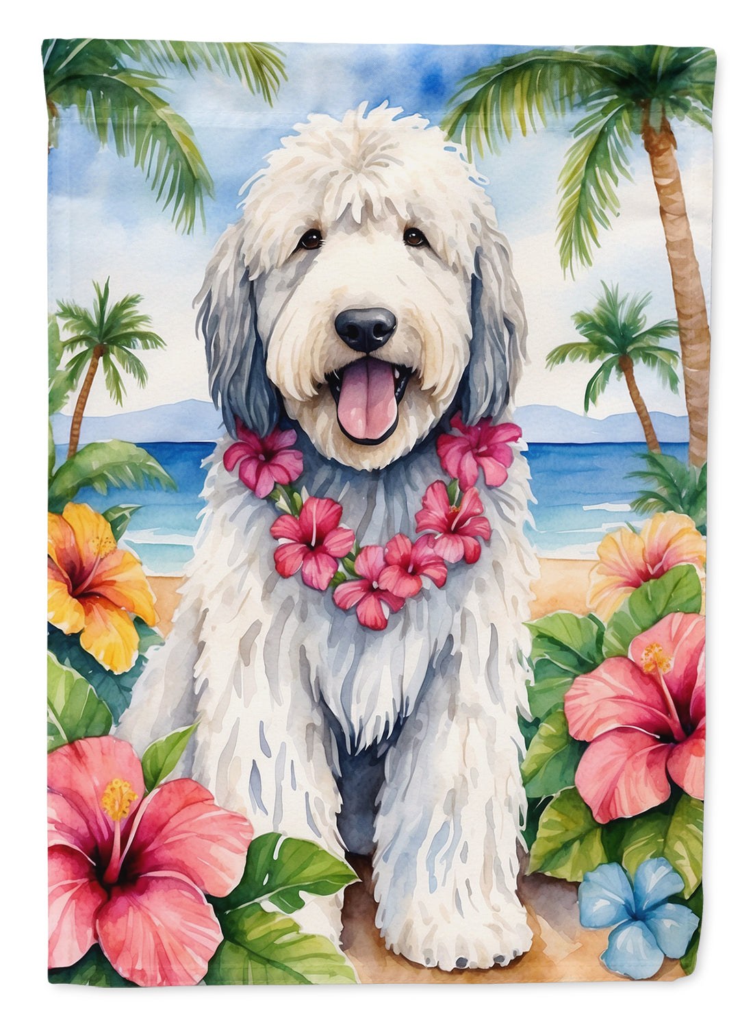 Buy this Komondor Luau House Flag