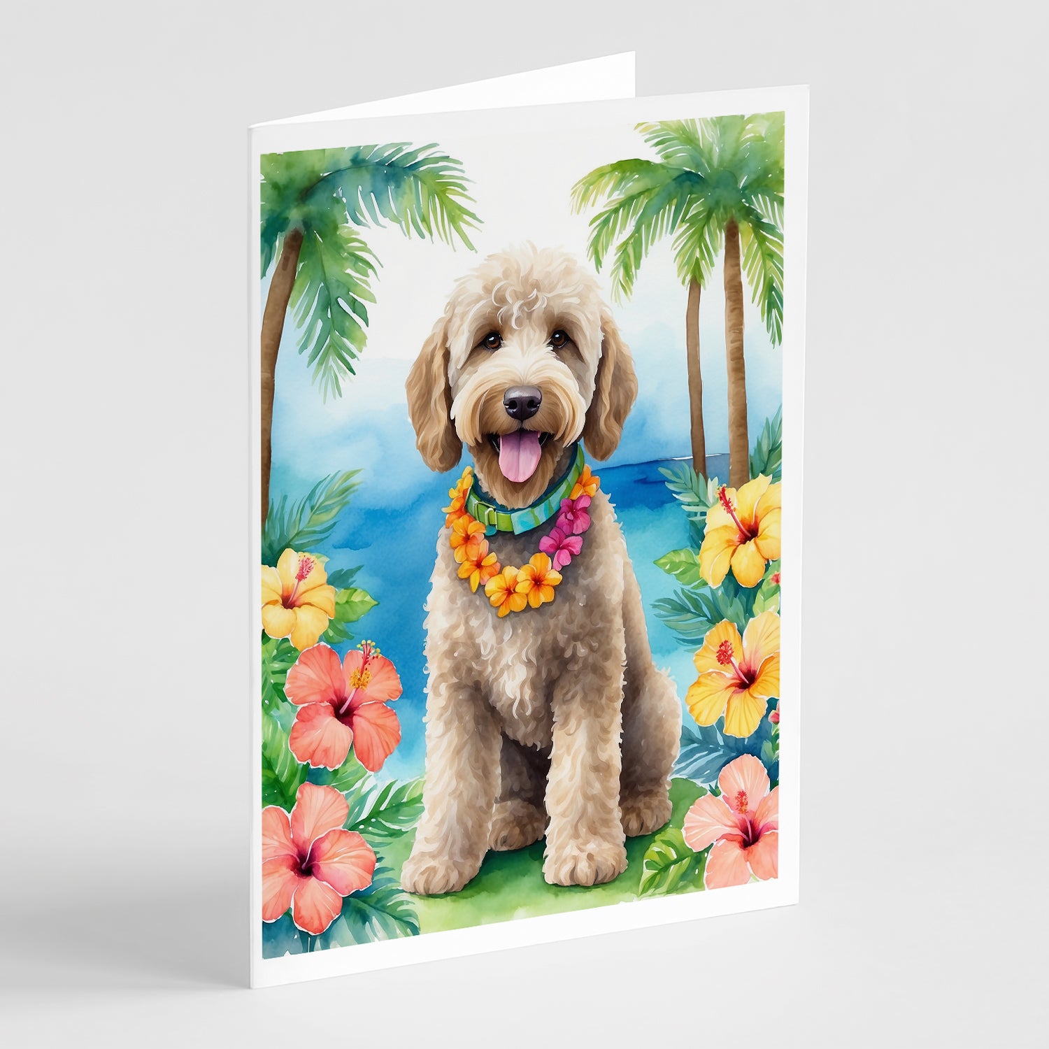 Buy this Labradoodle Luau Greeting Cards Pack of 8