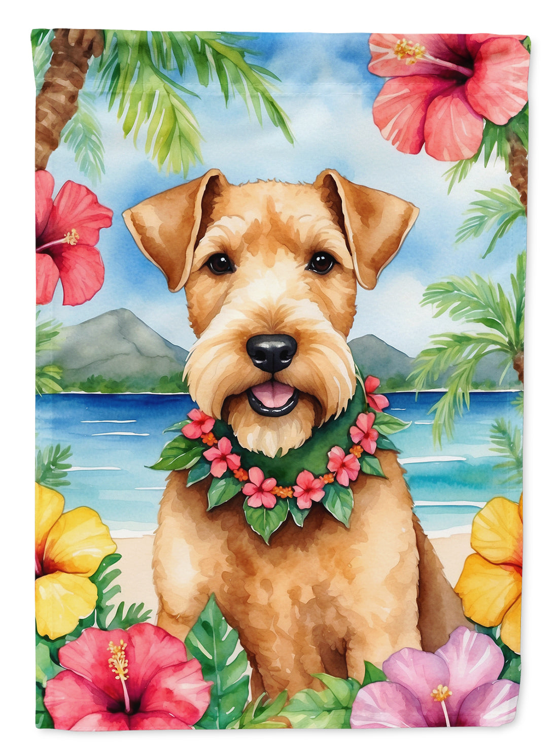 Buy this Lakeland Terrier Luau House Flag